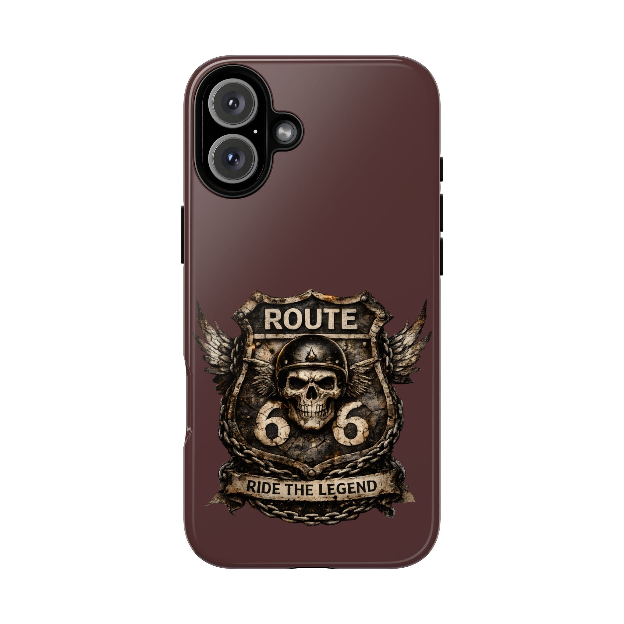 Route 66 Skull Helmet phone case | Motorcycle emblem, Ride the Legend