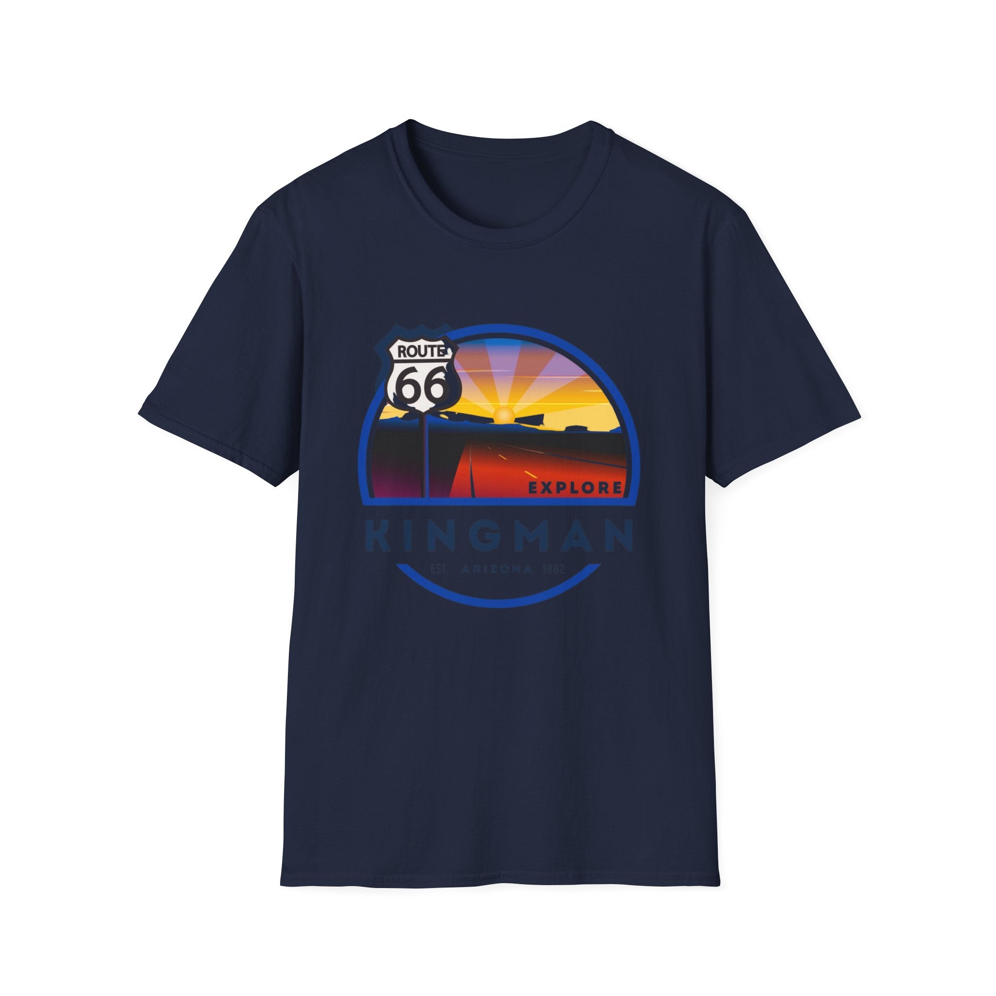 Route 66 City of Kingman Arizona Softstyle T-Shirt, Men Women Unisex Tee, Travel Souvenir Shirt, Vintage Road Trip Graphic Top, Retro