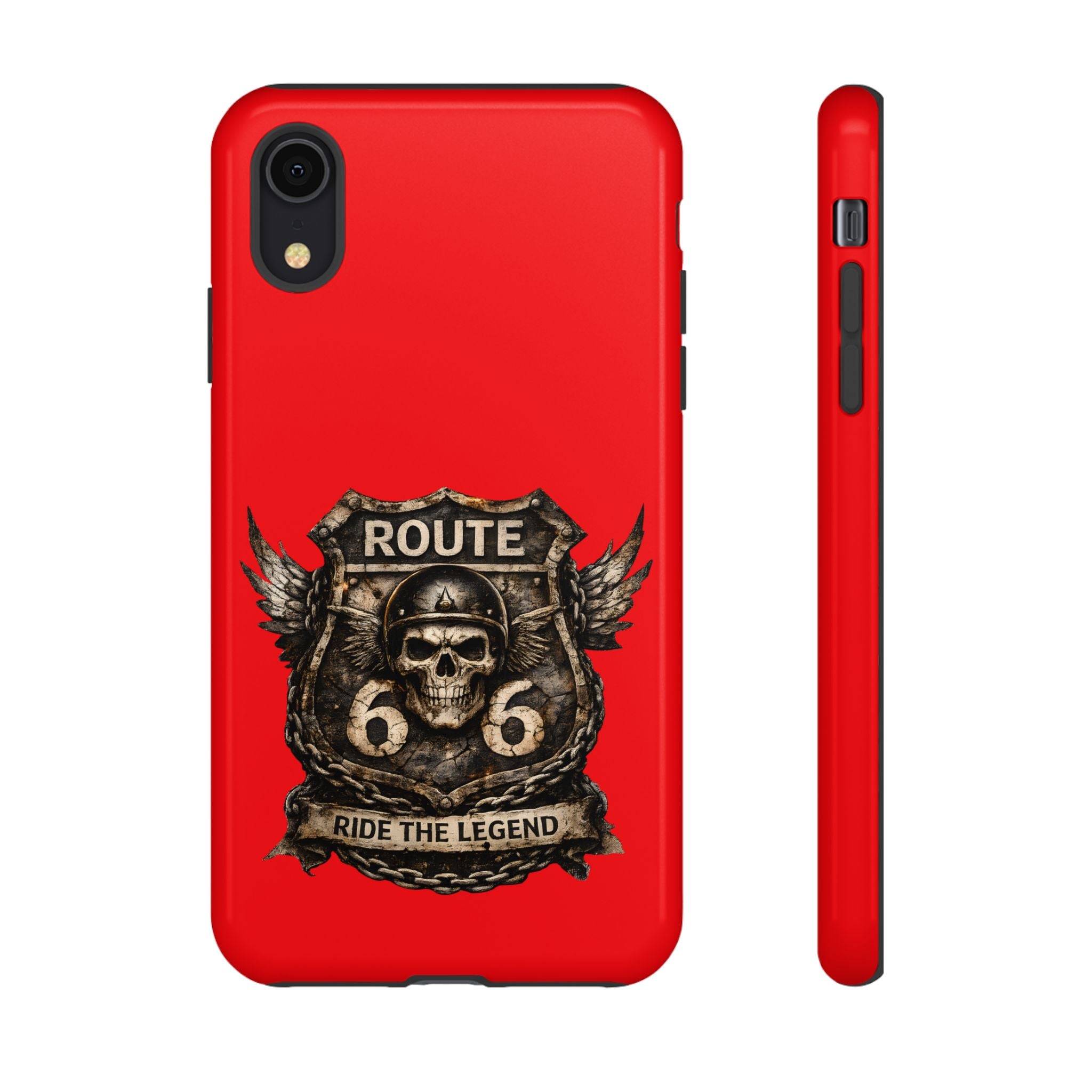 Route 66 Skull Helmet phone case | Motorcycle emblem, Ride the Legend