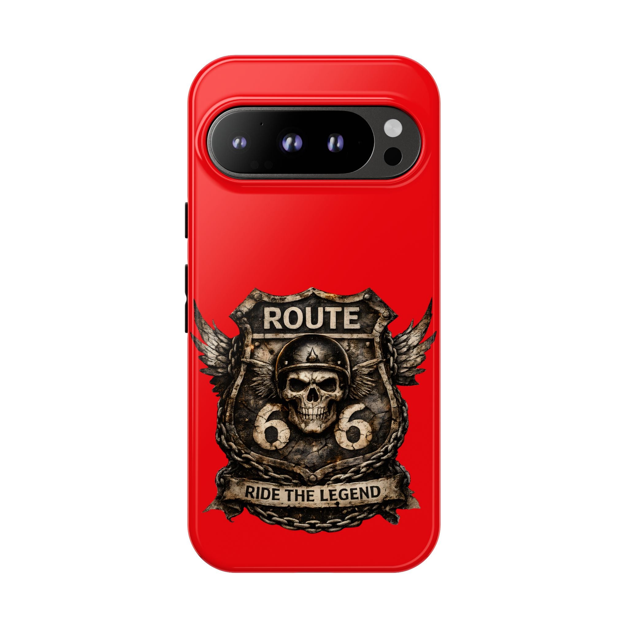 Route 66 Skull Helmet phone case | Motorcycle emblem, Ride the Legend