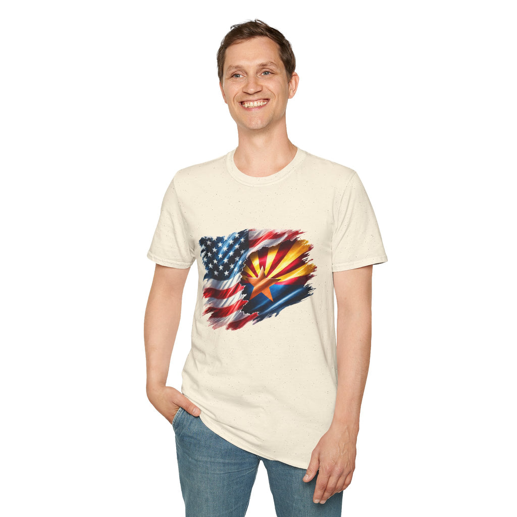Arizona Flag with American Flag T-Shirt | Patriotic State Pride Tee