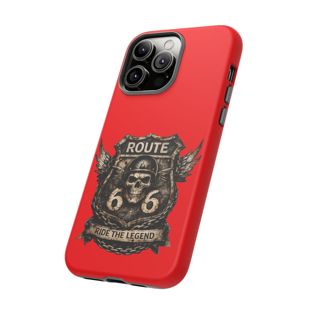 Route 66 Skull Helmet phone case | Motorcycle emblem, Ride the Legend