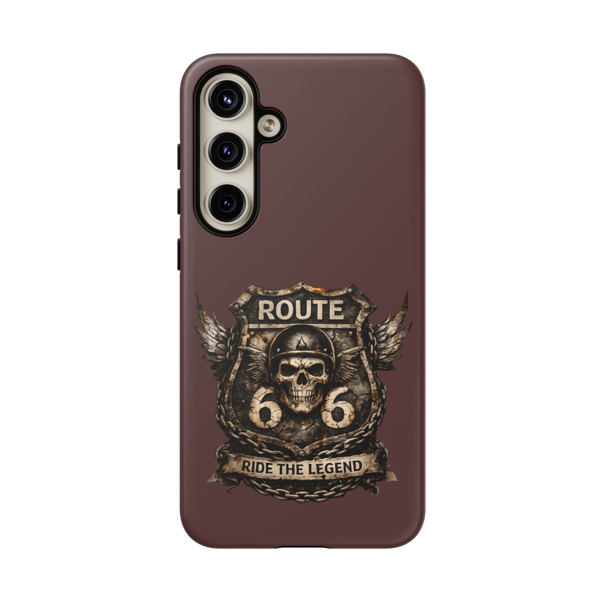 Route 66 Skull Helmet phone case | Motorcycle emblem, Ride the Legend