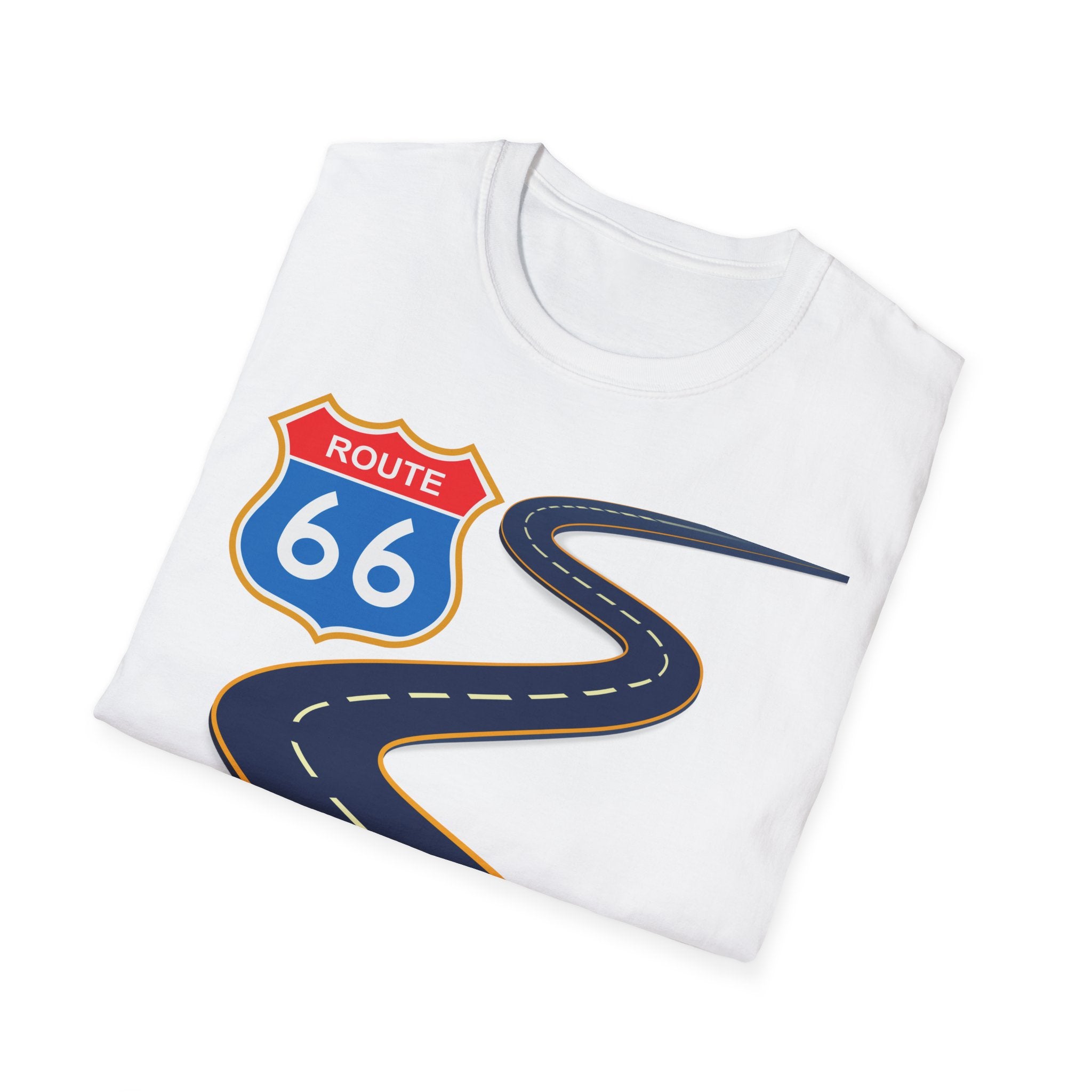Route 66 Mens and Womans Softstyle T-Shirt, Retro Road Trip Tee, Vintage Highway Shirt, Travel Adventure Top, Unisex Graphic Tee