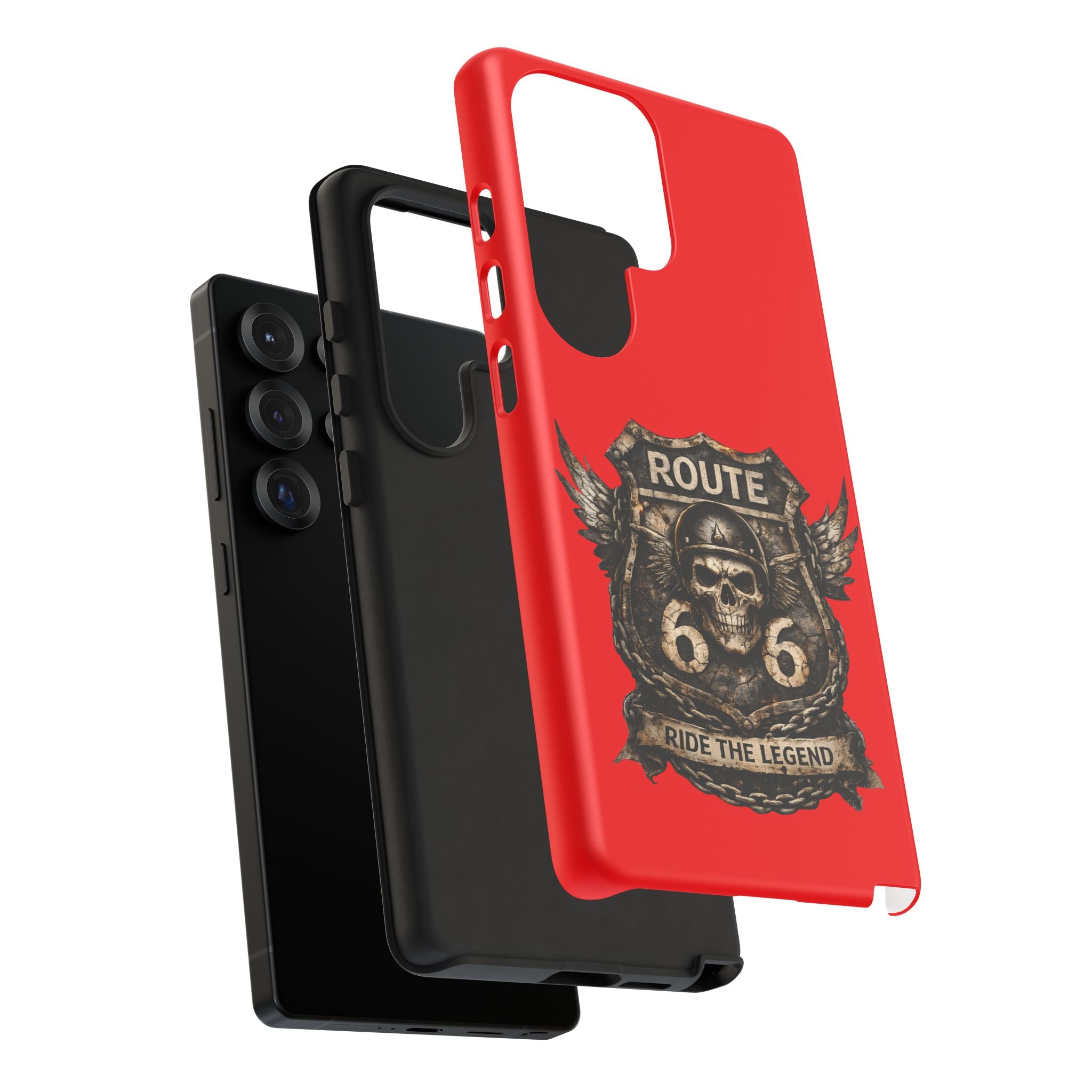 Route 66 Skull Helmet phone case | Motorcycle emblem, Ride the Legend