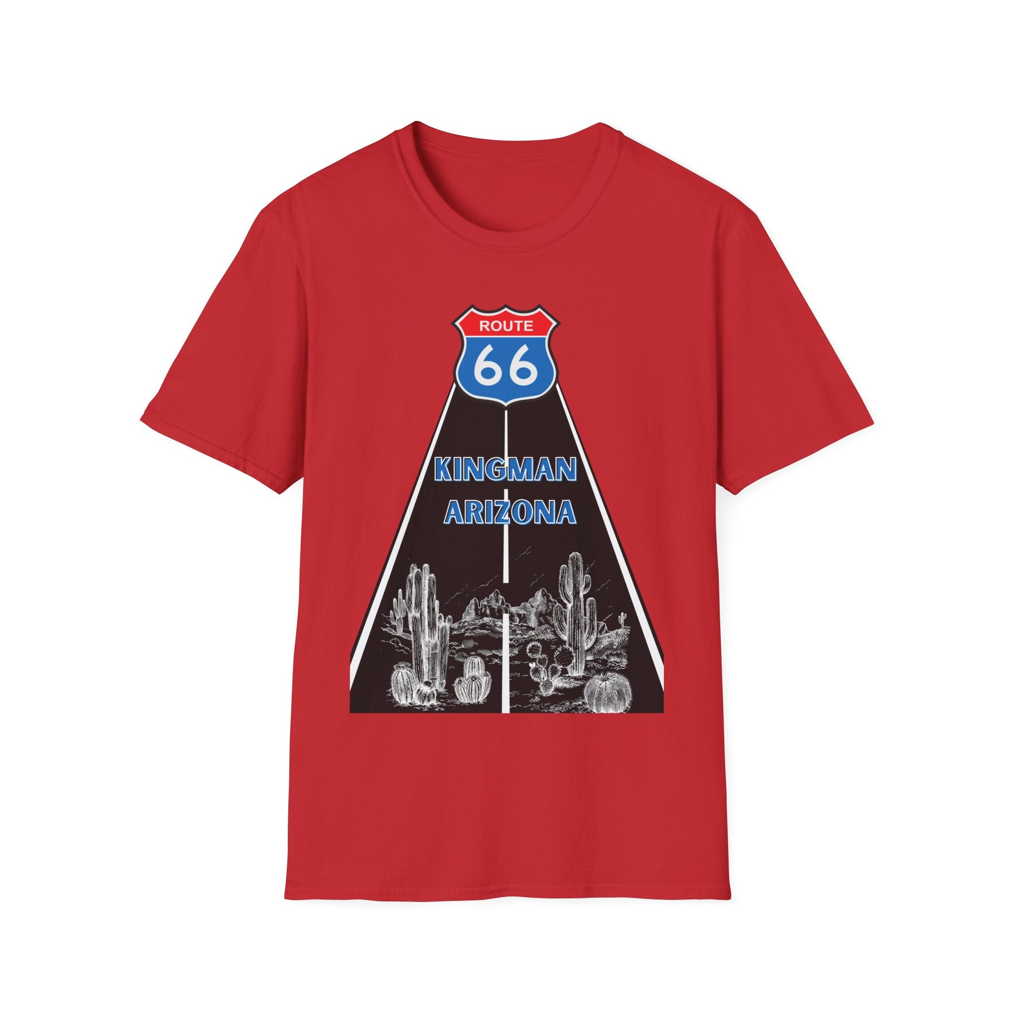 Route 66 Kingman Arizona Men's Woman's Softstyle T-Shirt
