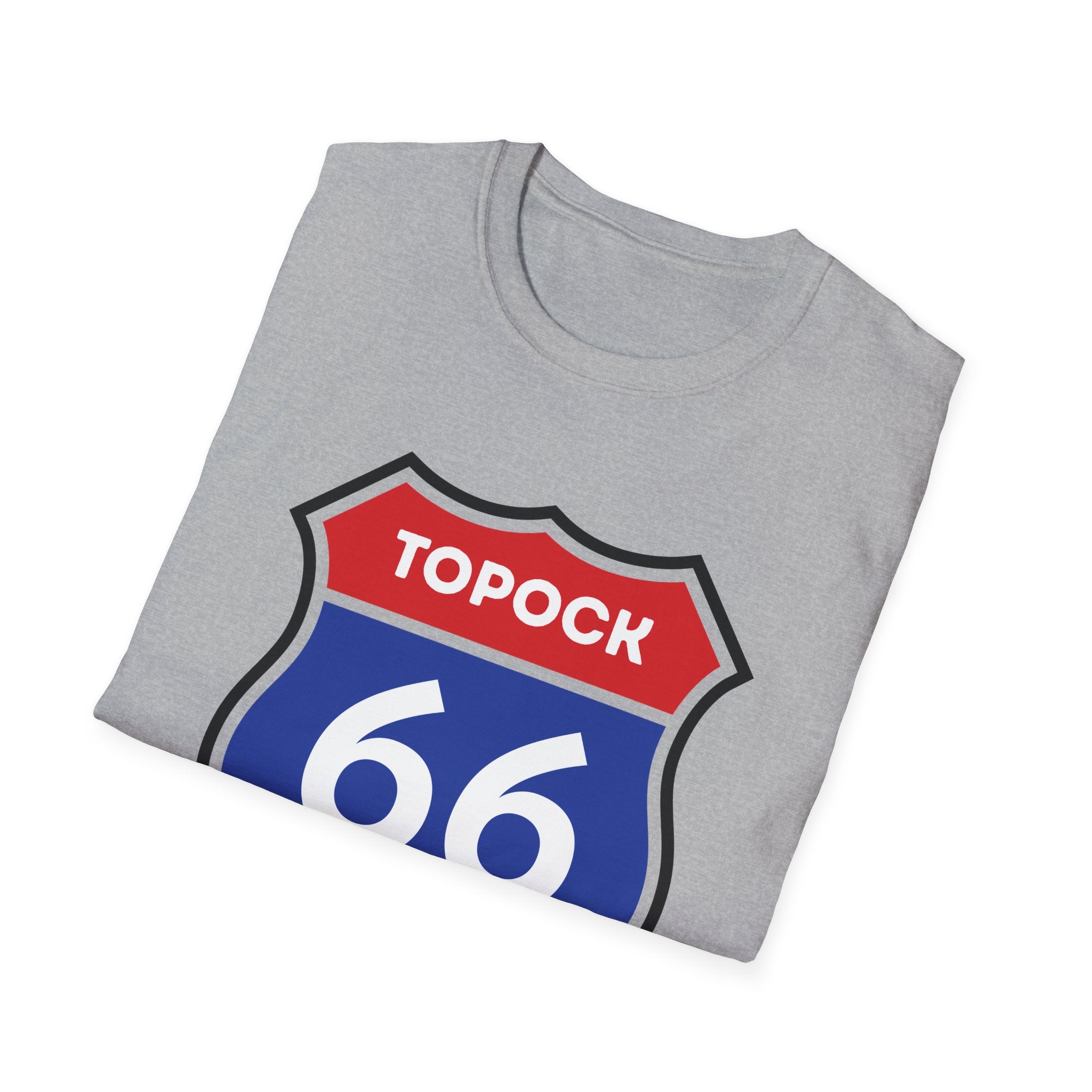 Topock 66 Shield Road Sign T-Shirt | Route 66 Arizona Travel Tee