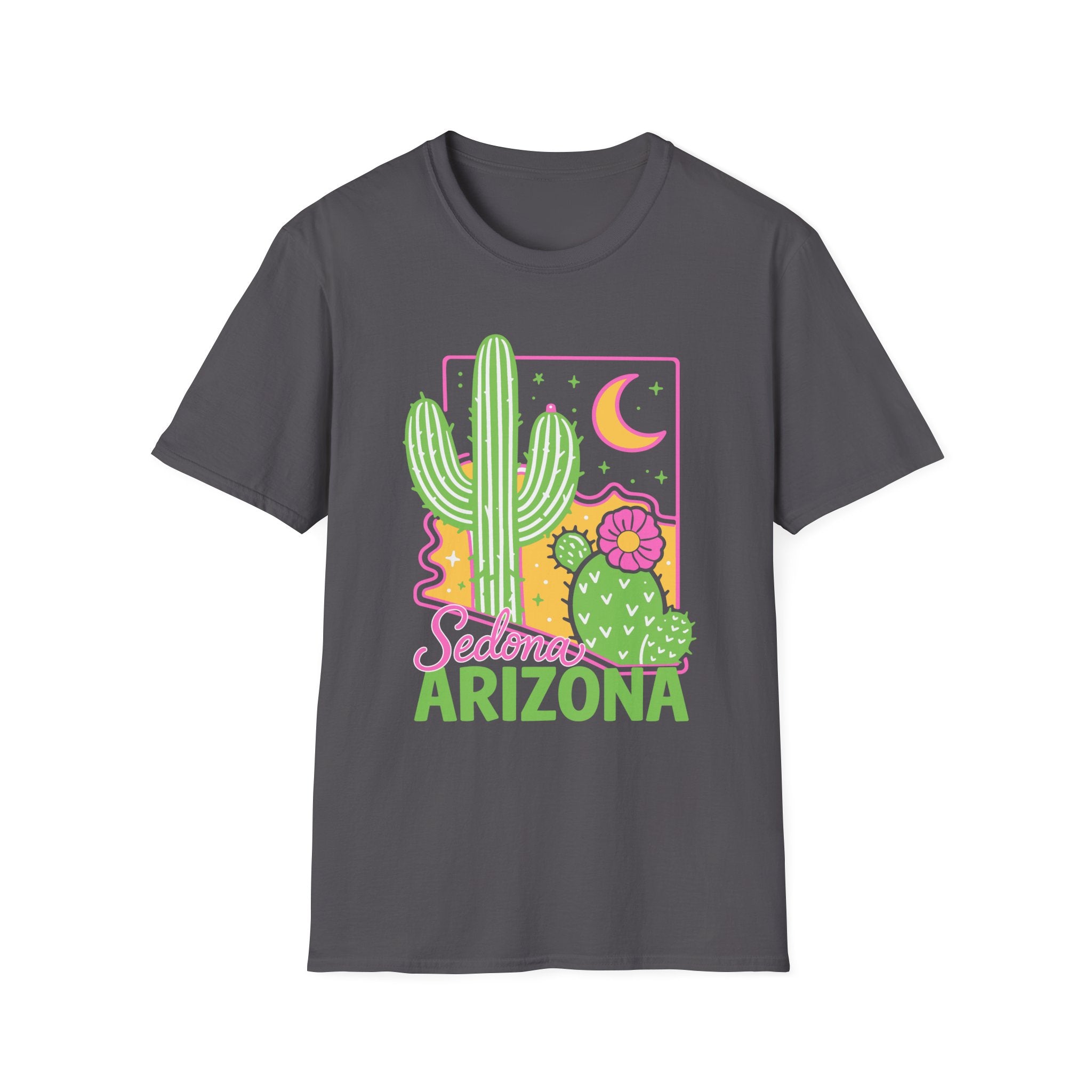 Sedona Arizona Cactus Graphic T-Shirt | Desert Floral Tee