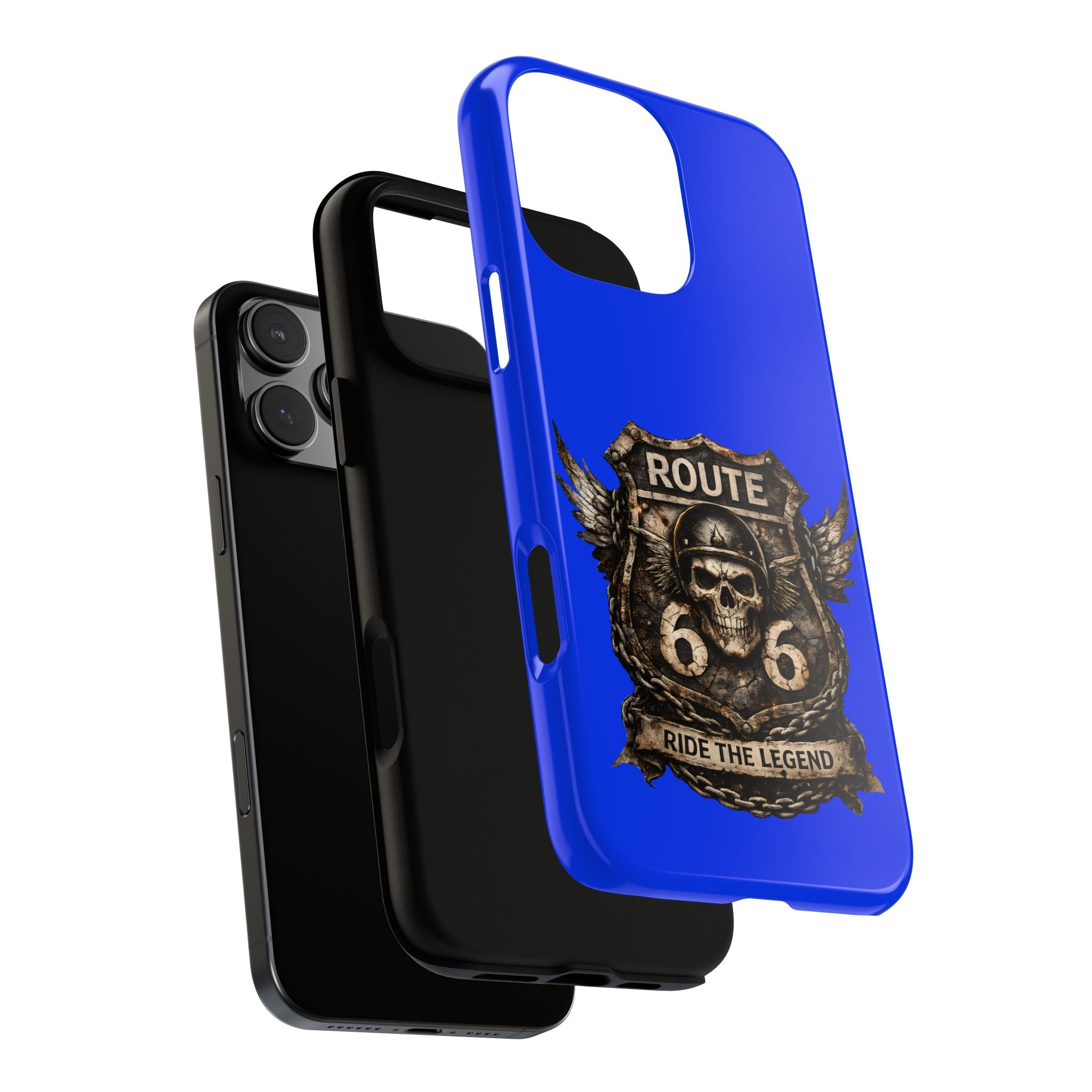 Route 66 Skull Helmet phone case | Motorcycle emblem, Ride the Legend