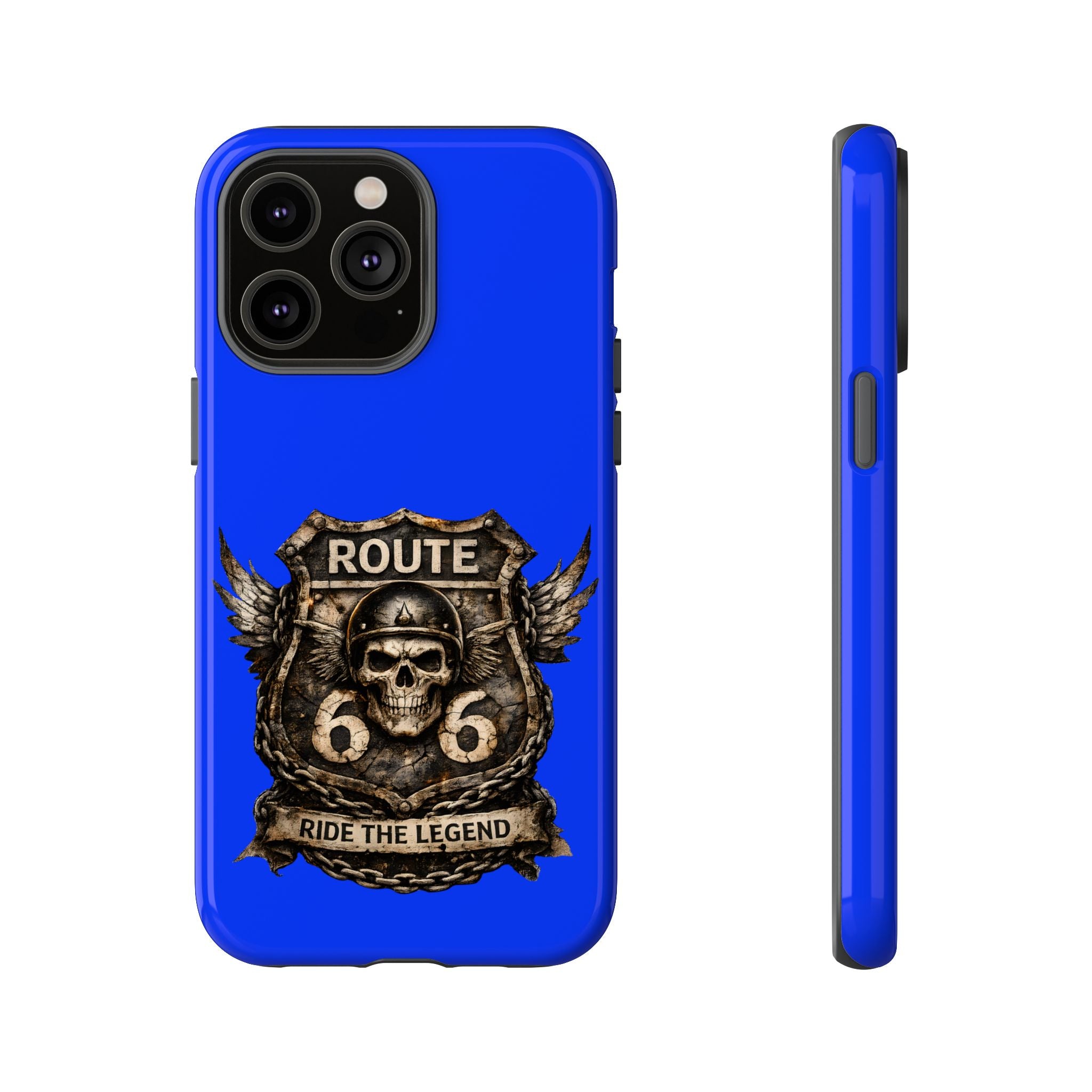 Route 66 Skull Helmet phone case | Motorcycle emblem, Ride the Legend