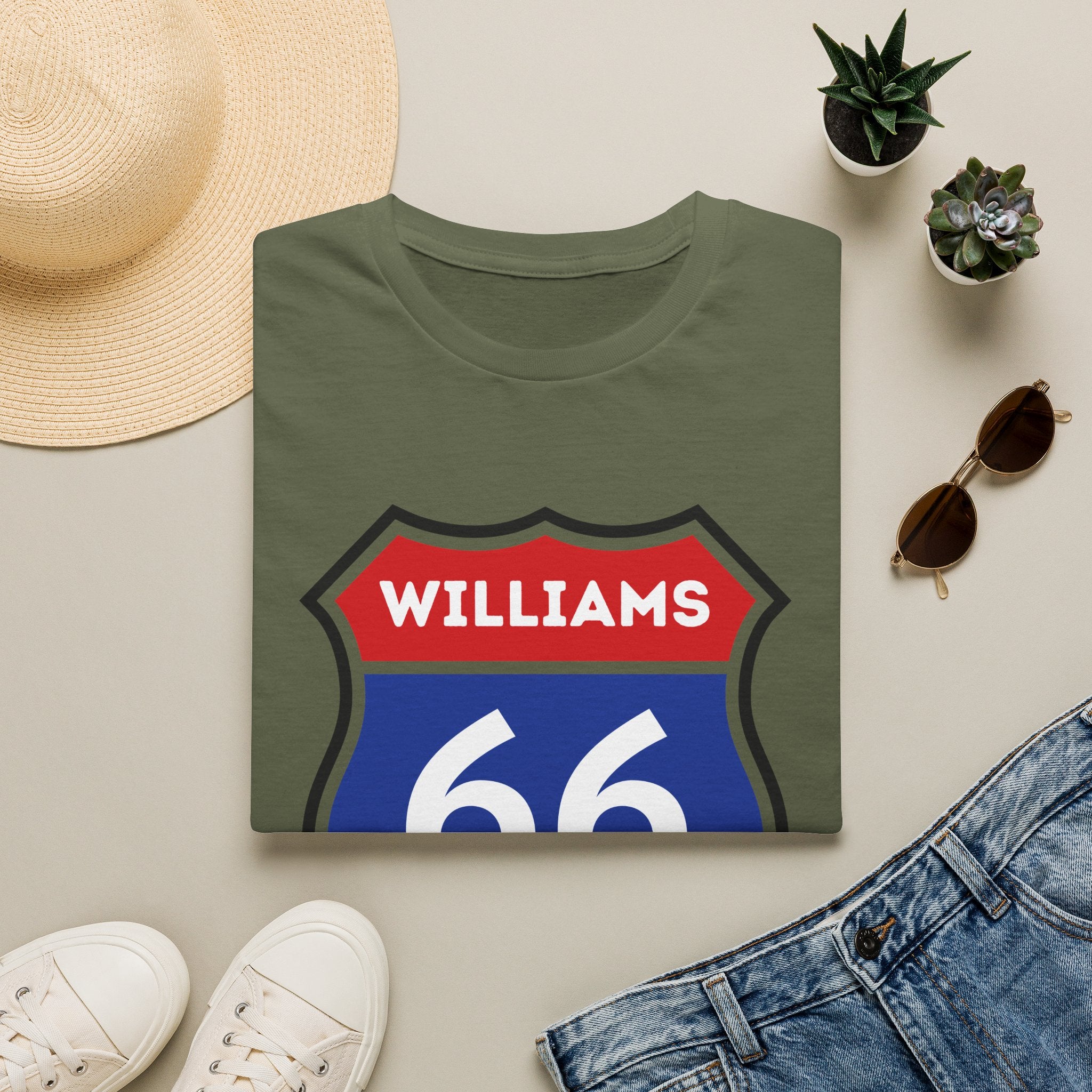 Williams 66 Shield T-Shirt | Route 66 Road Sign Shirt