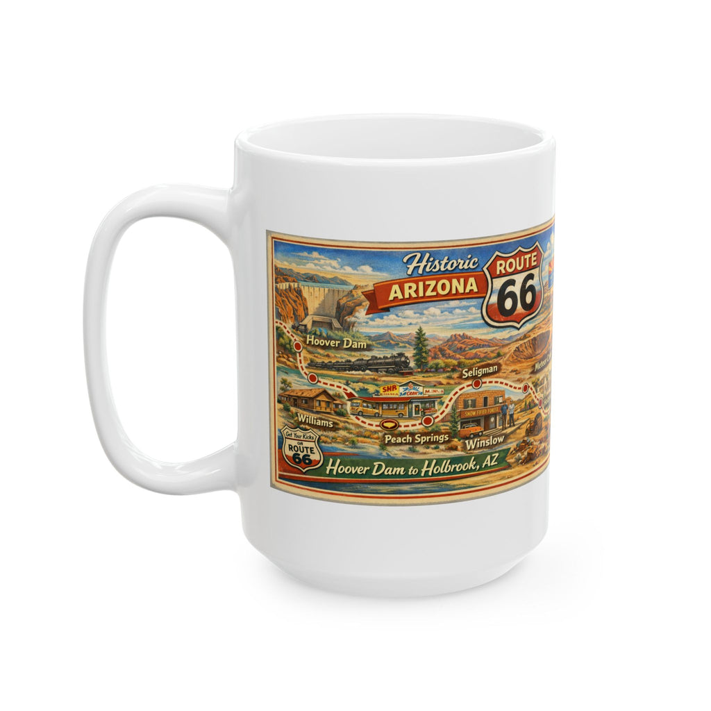 Historic Vintage Route 66 Arizona map mug | Route 66 Ceramic Mug
