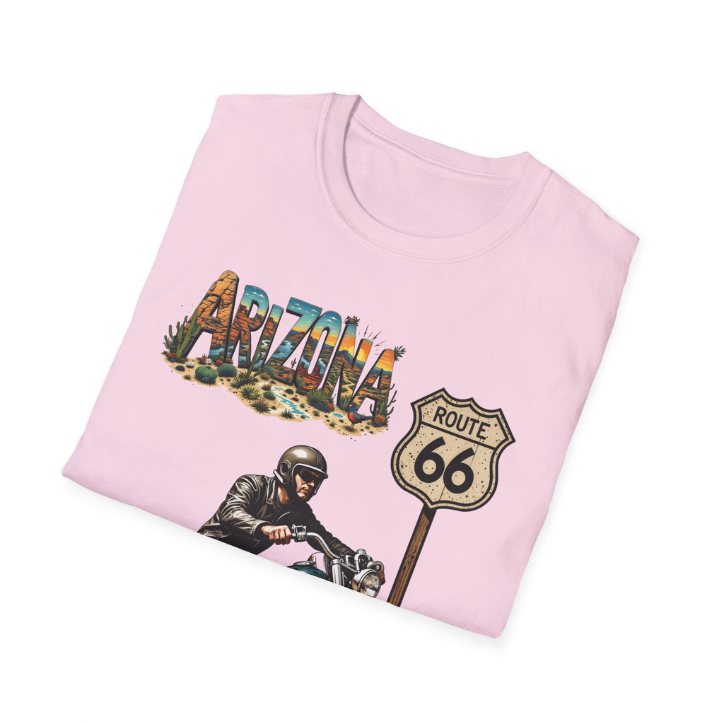 Arizona Route 66 Motorcycle T-Shirt | Biker Road Trip Tee