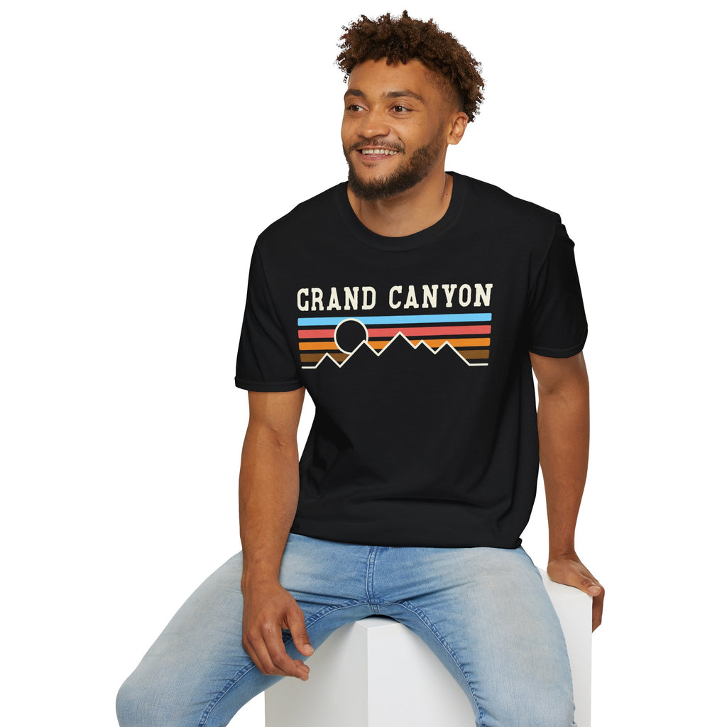 Grand Canyon Retro Sunset T-Shirt | Printed Front and Back National Park Landscape