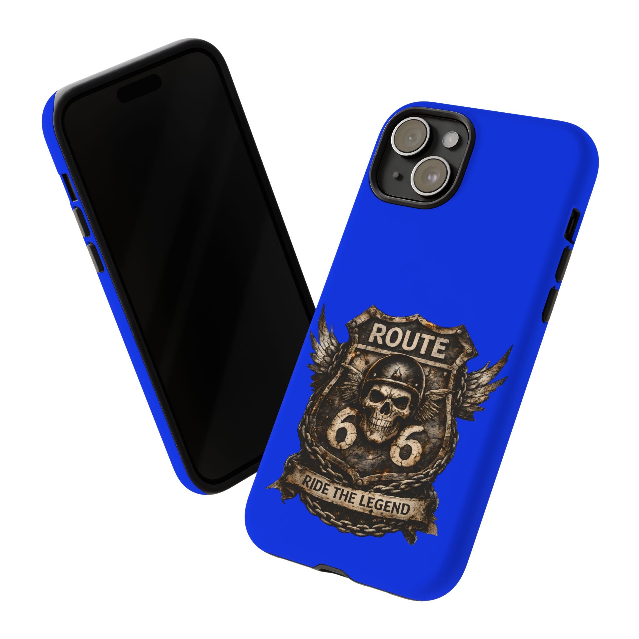 Route 66 Skull Helmet phone case | Motorcycle emblem, Ride the Legend