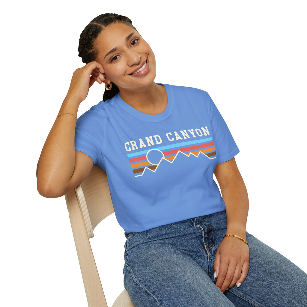 Grand Canyon Retro Sunset T-Shirt | Printed Front and Back National Park Landscape