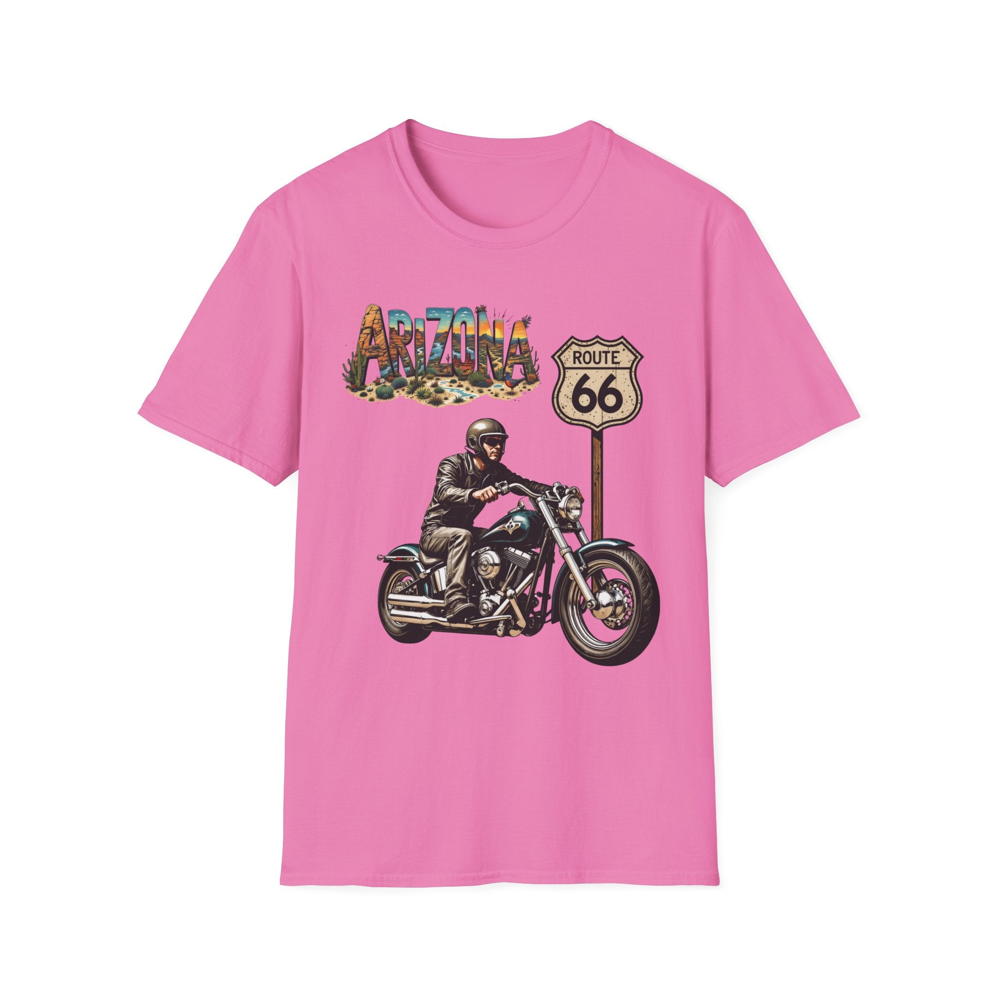 Arizona Route 66 Motorcycle T-Shirt | Biker Road Trip Tee