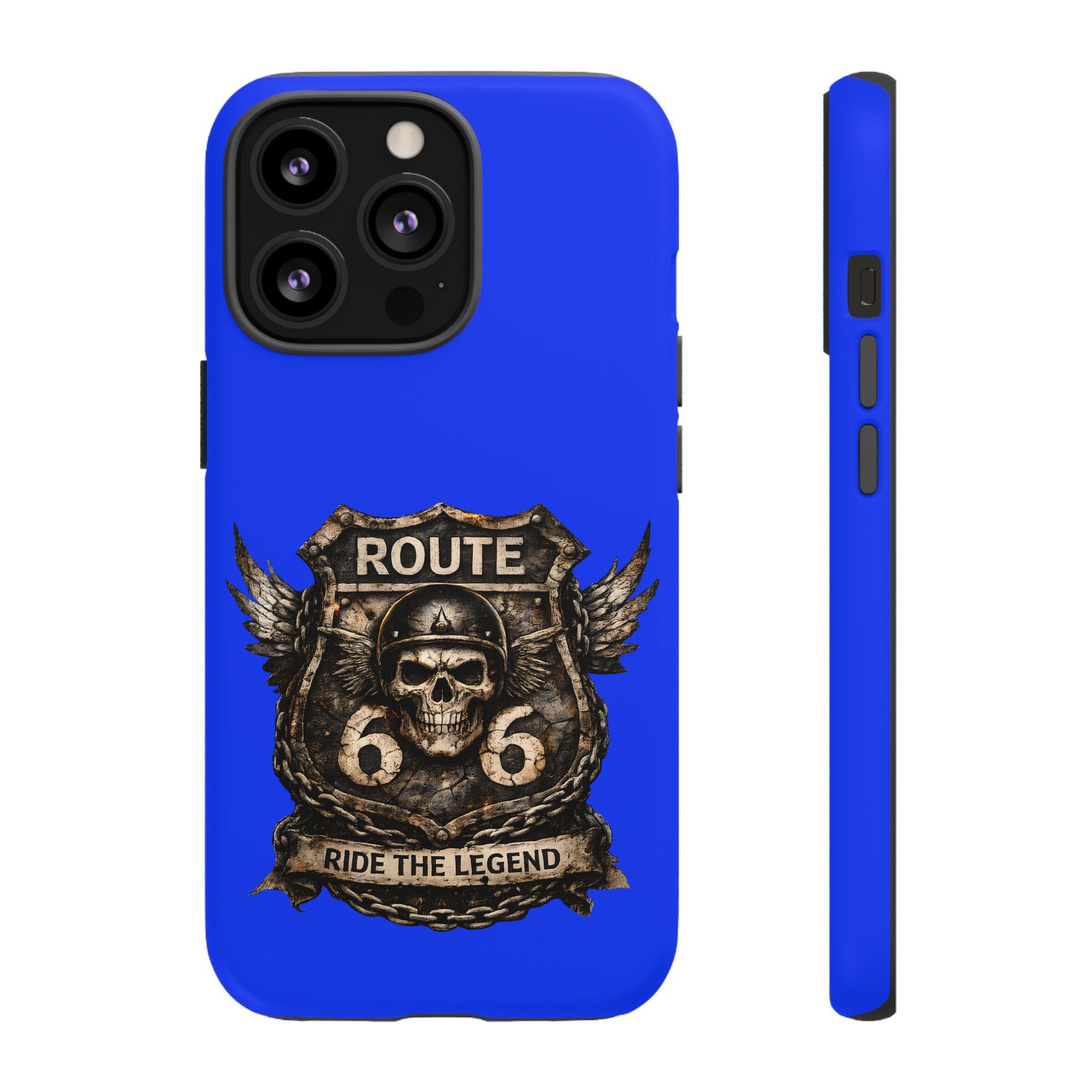 Route 66 Skull Helmet phone case | Motorcycle emblem, Ride the Legend