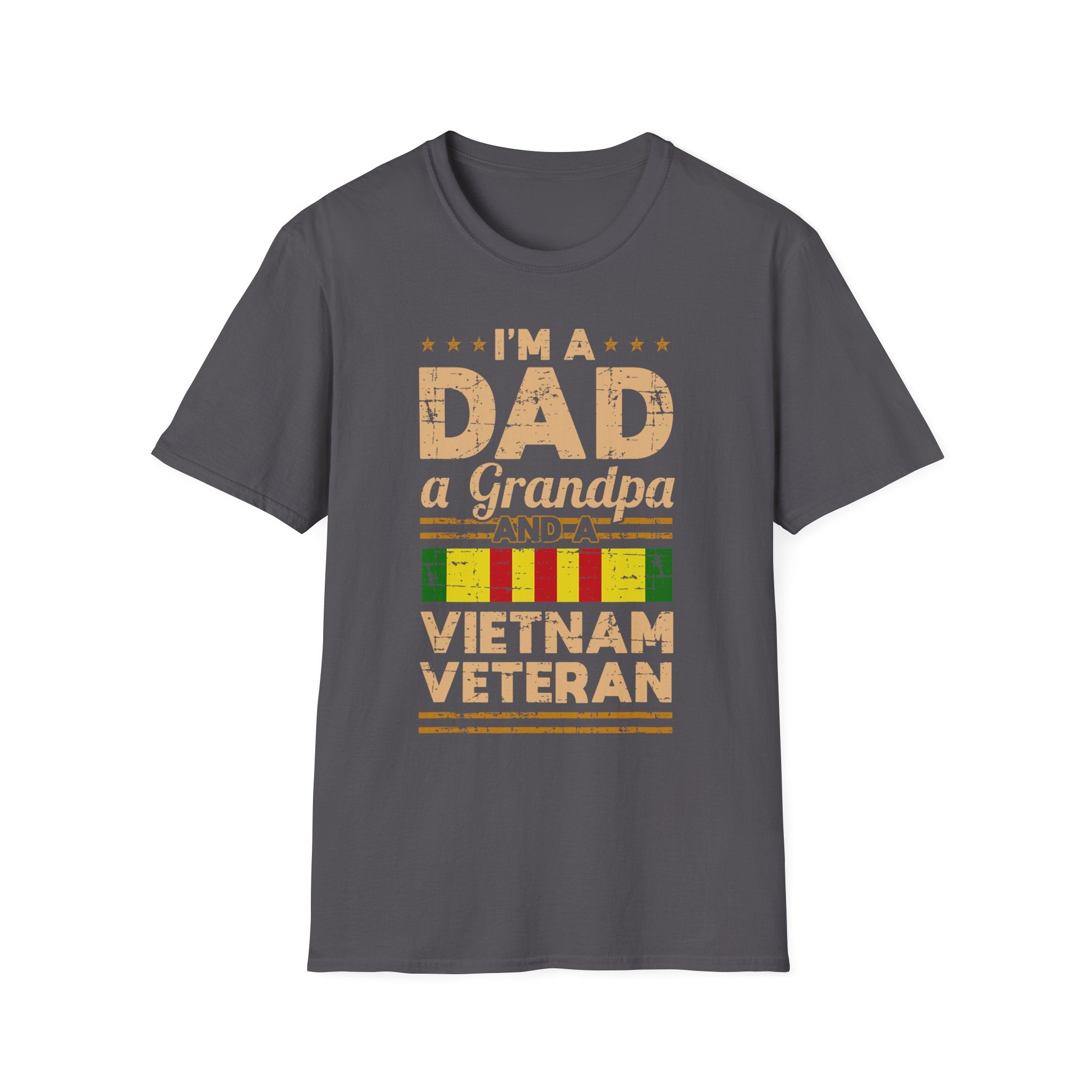 I'm a Dad a Grandpa and a Vietnam Veteran T-Shirt | Military Ribbon Tee