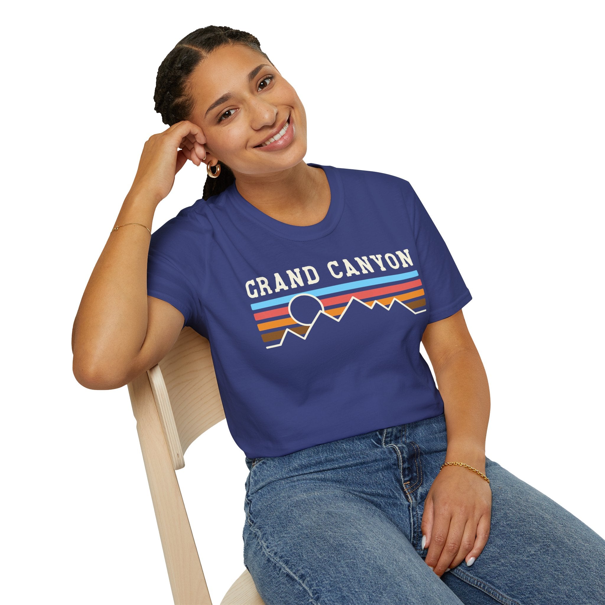 Grand Canyon Retro Sunset T-Shirt | Printed Front and Back National Park Landscape