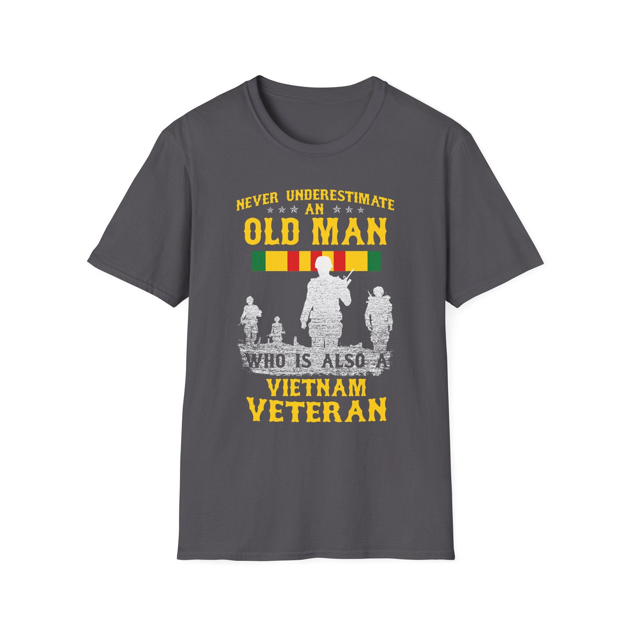 Never Underestimate an Old Man Who Is Also Vietnam Veteran T-Shirt | Military Tribute
