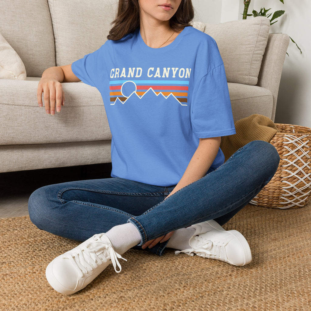Grand Canyon Retro Sunset T-Shirt | Printed Front and Back National Park Landscape
