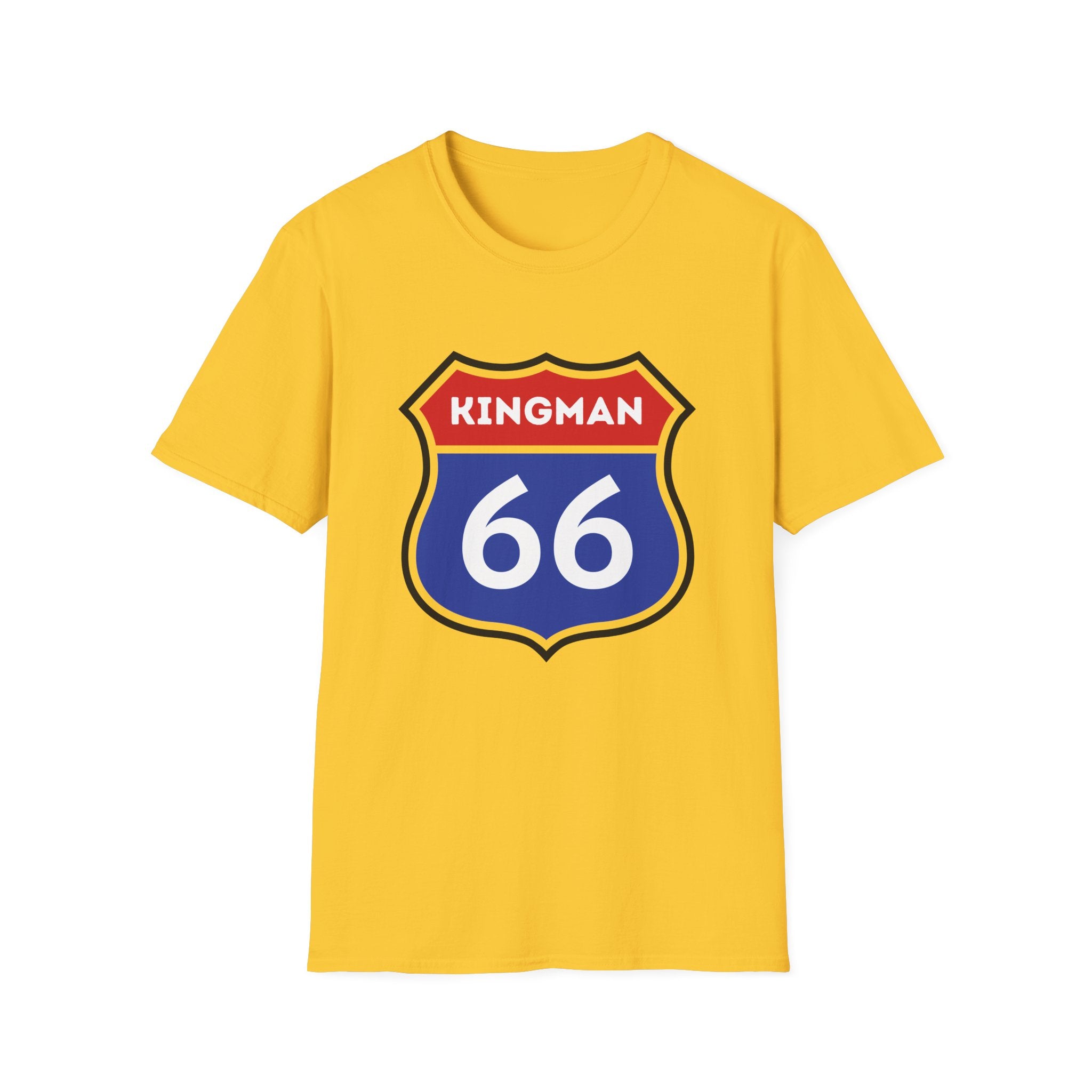 Kingman 66 Shield T-Shirt | Route 66 Road Sign Tee