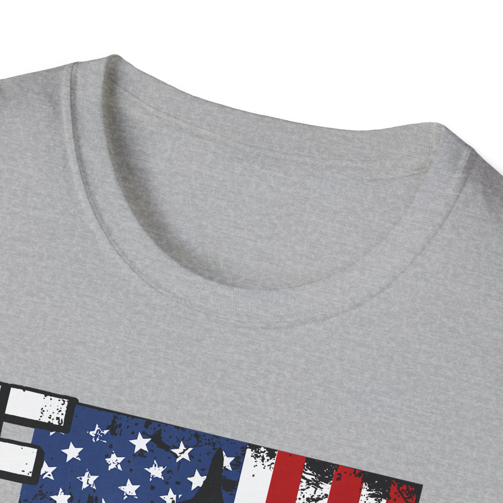 FAFO Patriotic Political Portrait T-Shirt | Flag Background, Bold Lettering