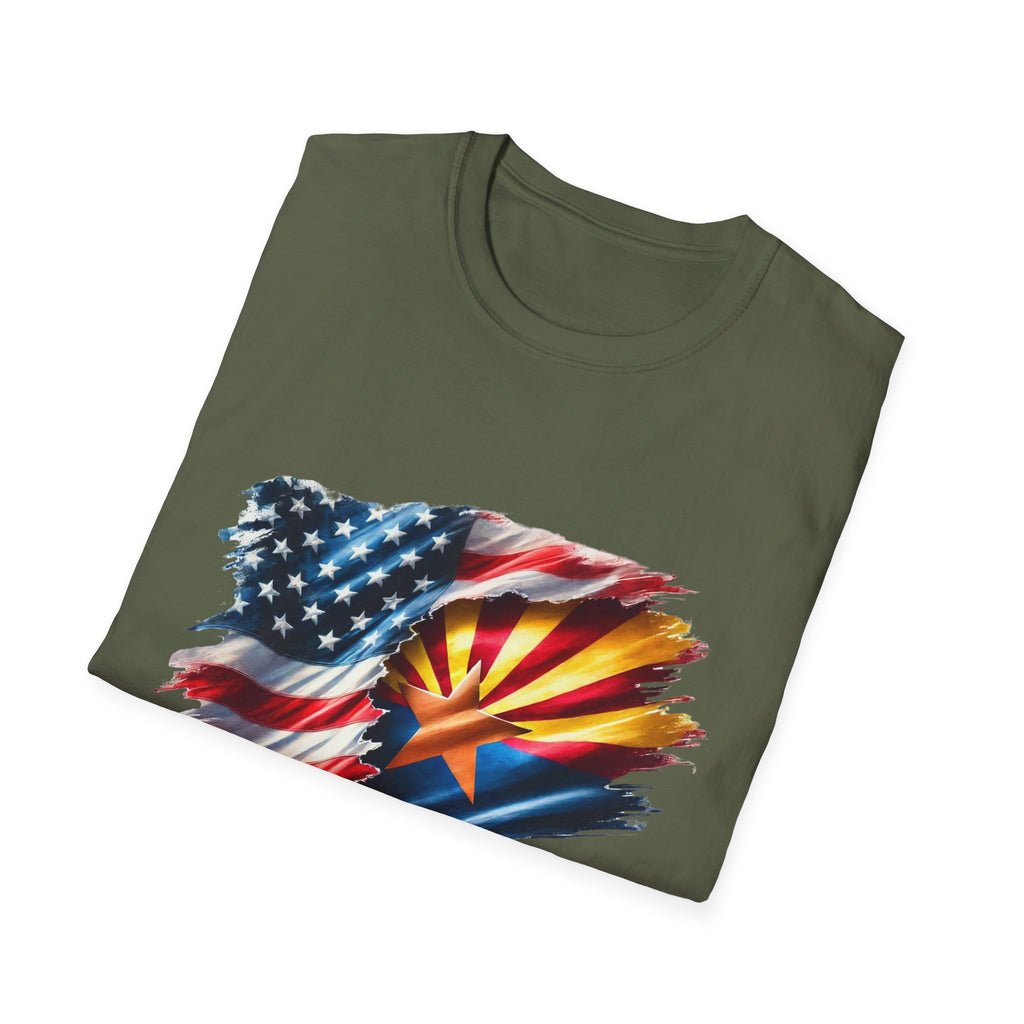 Arizona Flag with American Flag T-Shirt | Patriotic State Pride Tee
