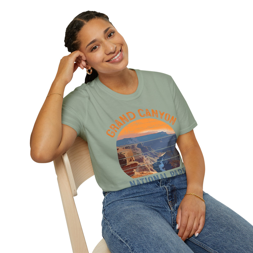 Grand Canyon National Park T-Shirt | Vintage Sunset Landscape