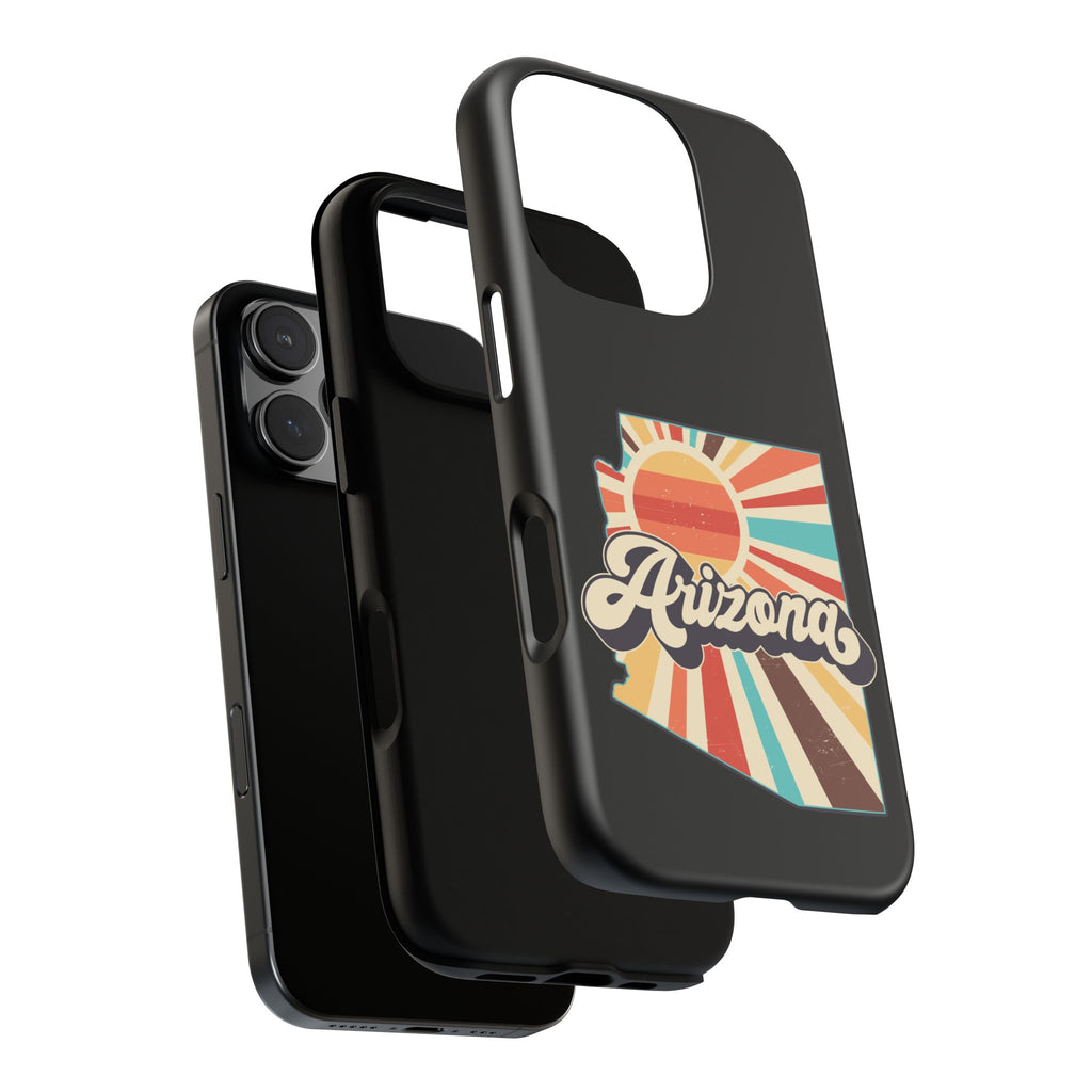 Arizona State Outline Retro Sunset Phone Case | AZ Tough Case