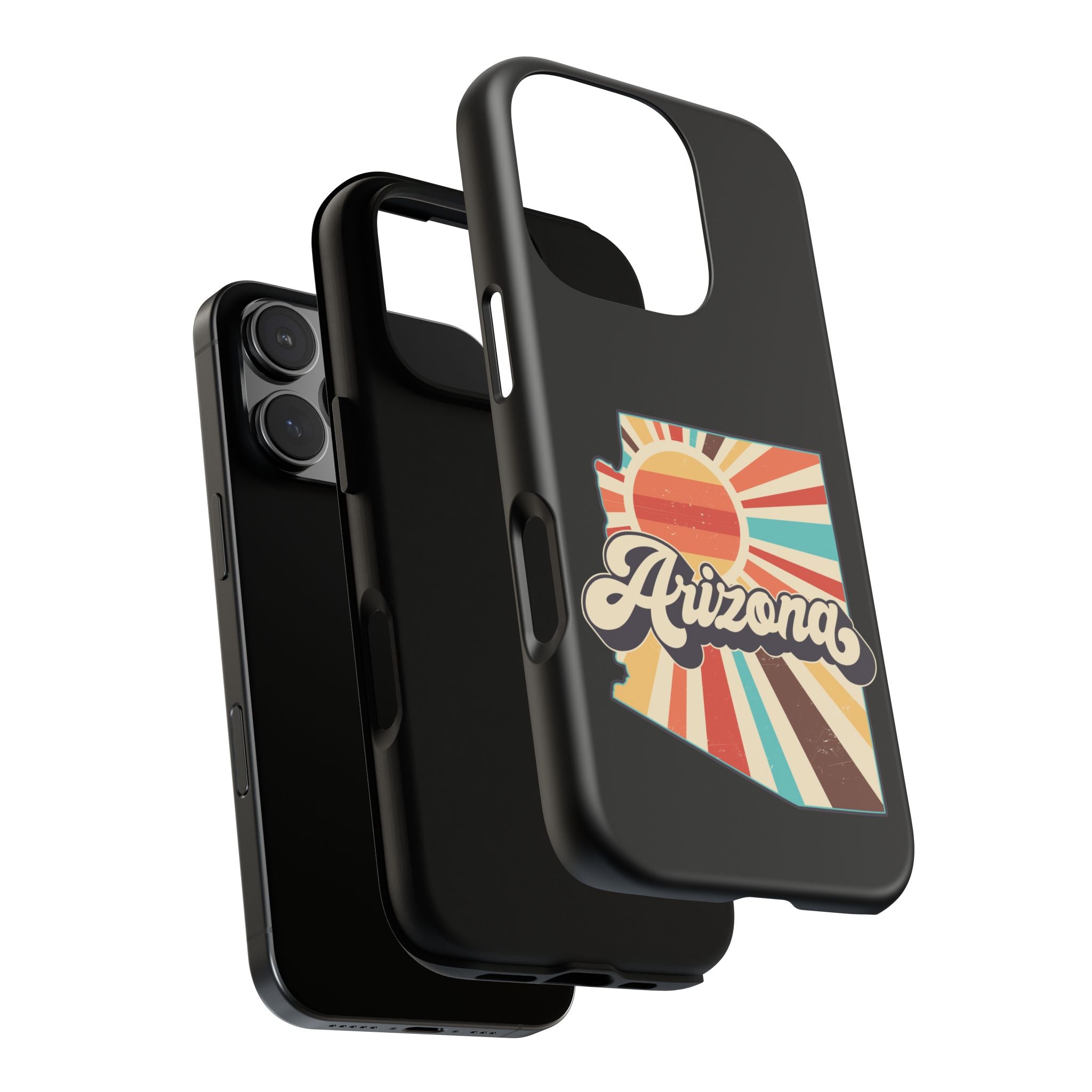 Arizona State Outline Retro Sunset Phone Case | AZ Tough Case