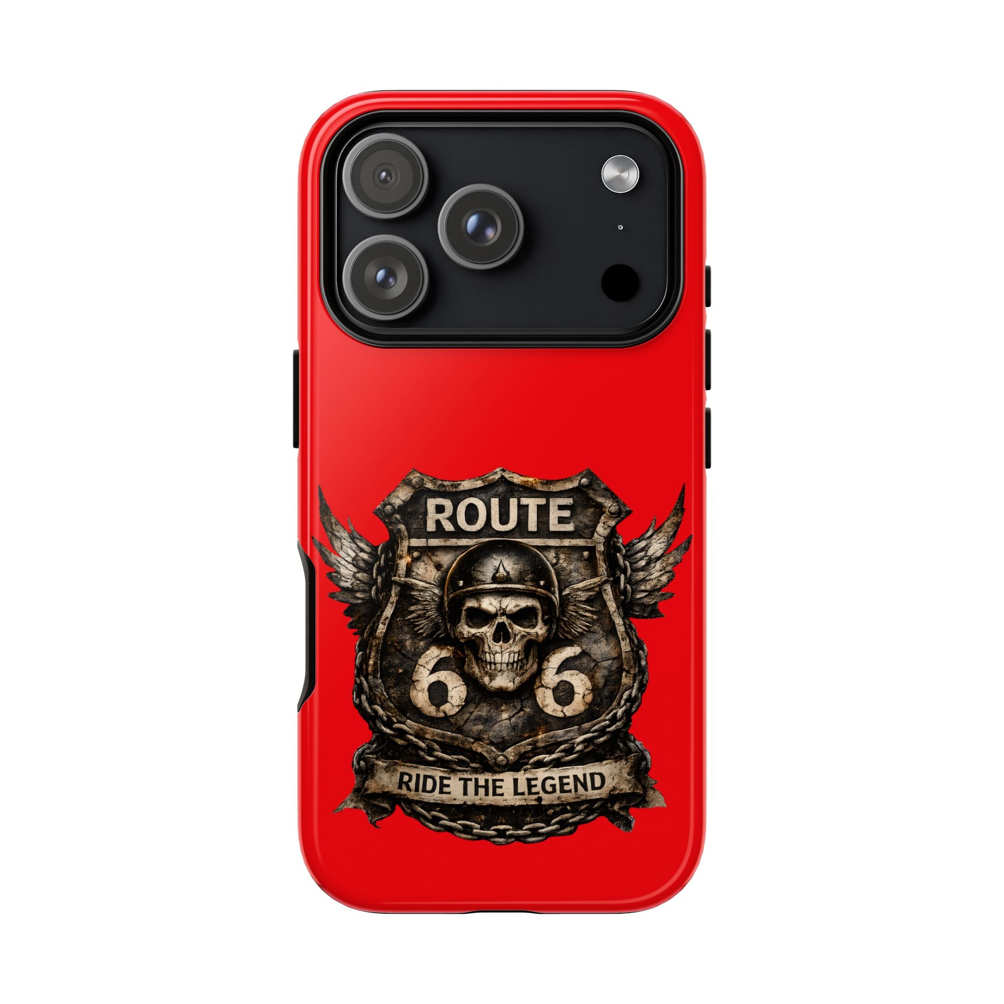 Route 66 Skull Helmet phone case | Motorcycle emblem, Ride the Legend