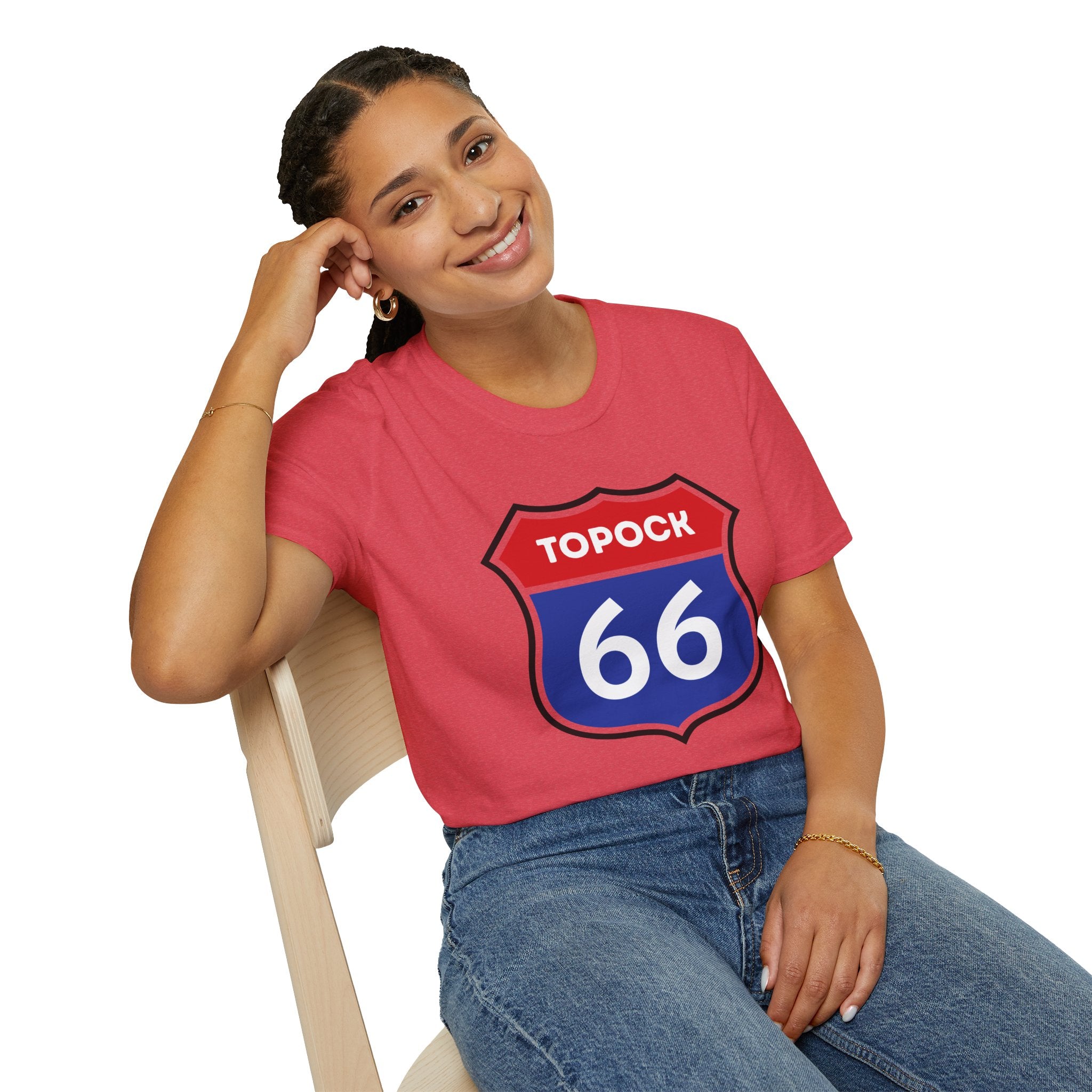 Topock 66 Shield Road Sign T-Shirt | Route 66 Arizona Travel Tee