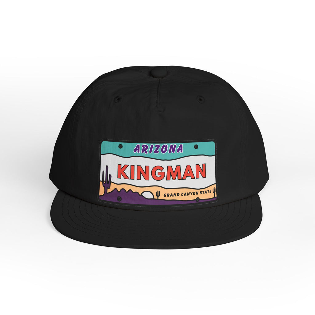 Surf Cap, Beach Hat, Summer Headwear, Kingman Arizona License Plate Dessert Cap for Water Sports