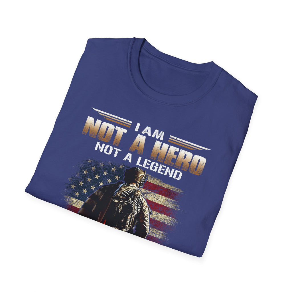 I Am Not a Hero I Am a U.S. Veteran T-Shirt | American Flag Soldier Tee