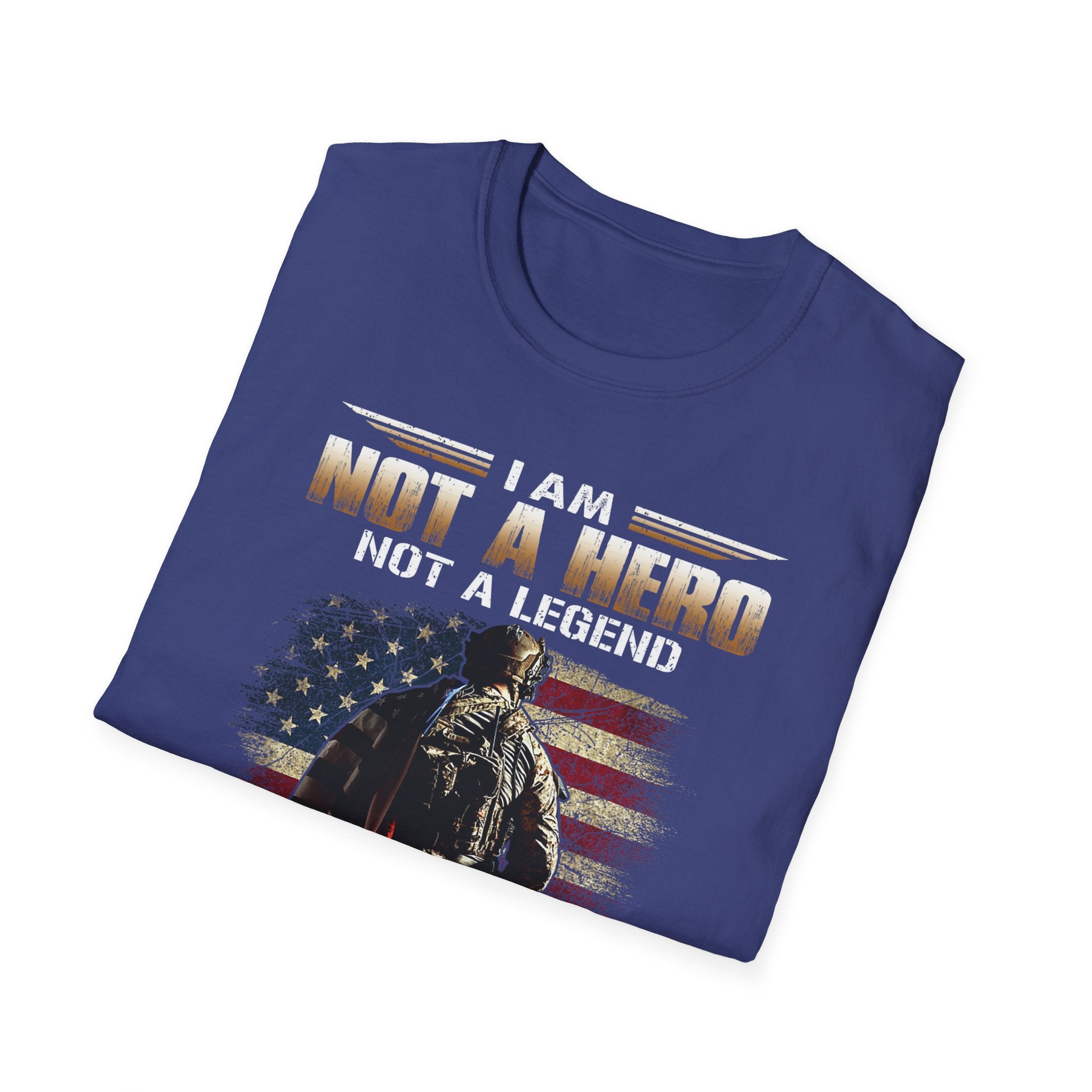 I Am Not a Hero I Am a U.S. Veteran T-Shirt | American Flag Soldier Tee