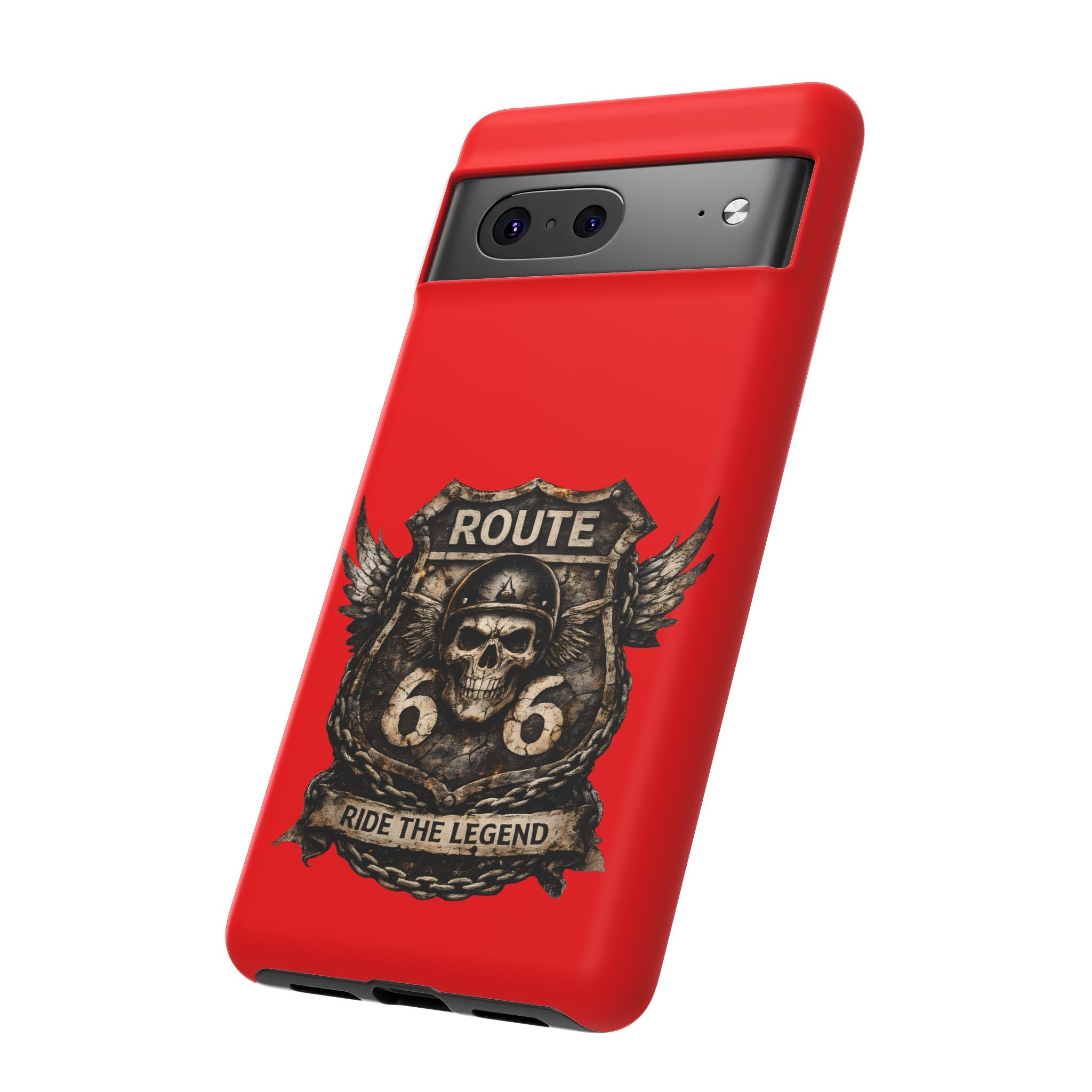 Route 66 Skull Helmet phone case | Motorcycle emblem, Ride the Legend