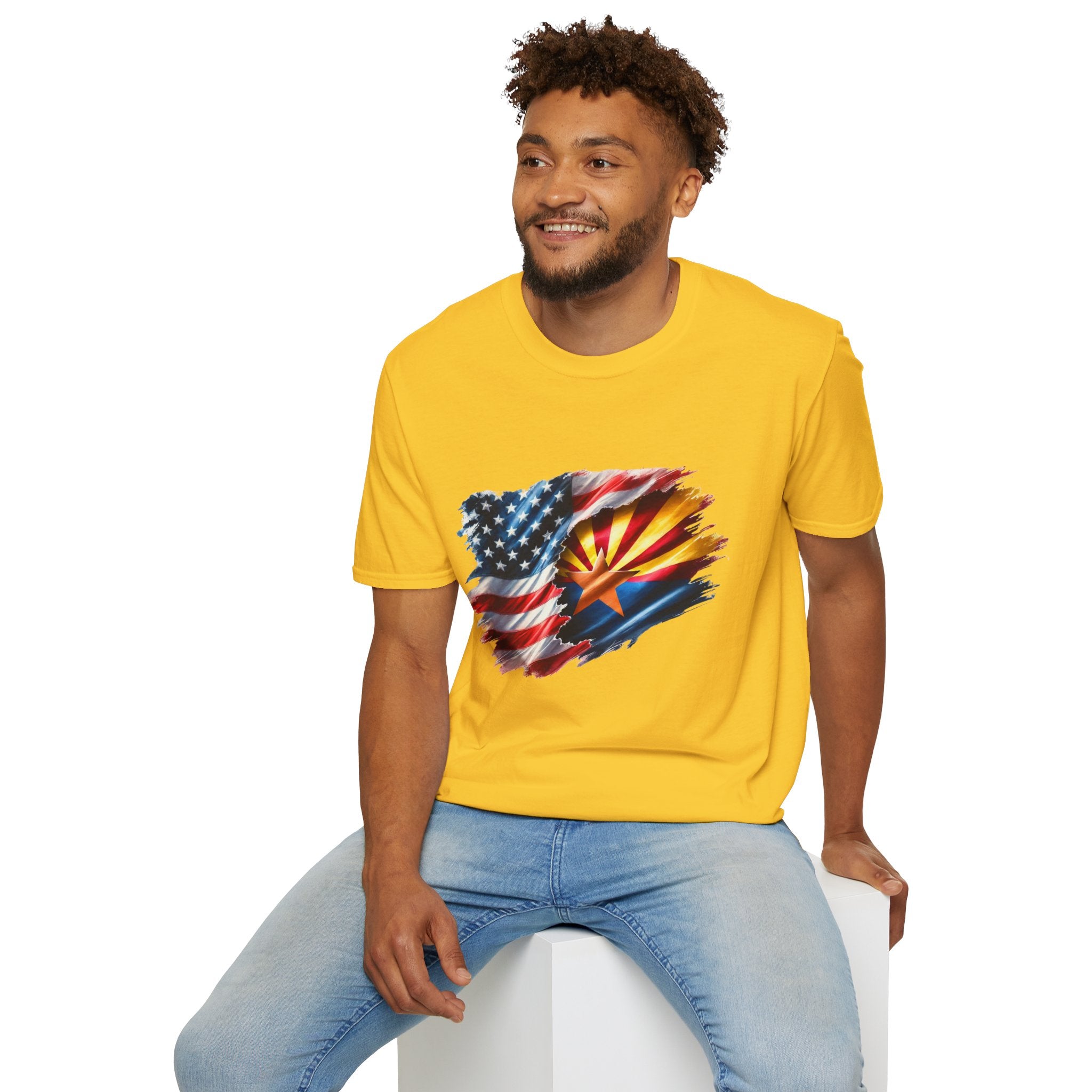 Arizona Flag with American Flag T-Shirt | Patriotic State Pride Tee