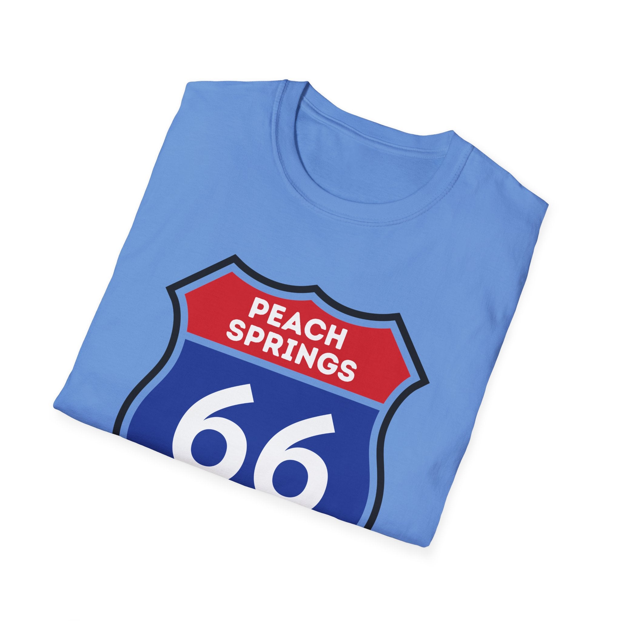 Peach Springs 66 Shield T-Shirt | Route 66 Road Sign Shirt