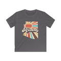 Retro Arizona State Outline kids tee | Sunset rays, vintage typography
