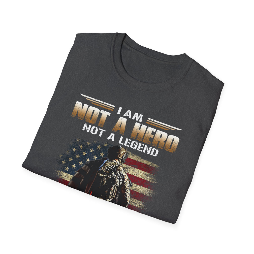 I Am Not a Hero I Am a U.S. Veteran T-Shirt | American Flag Soldier Tee