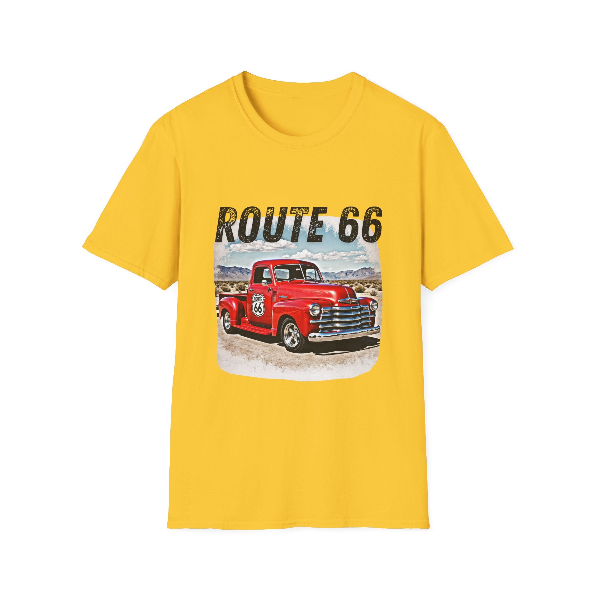 Route 66 Red Vintage Truck T-Shirt | Retro Highway Graphic