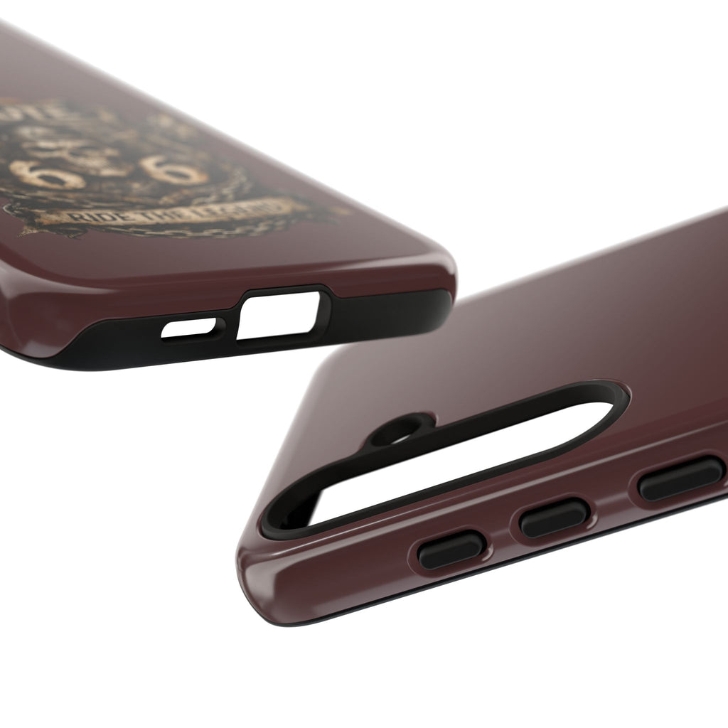 Route 66 Skull Helmet phone case | Motorcycle emblem, Ride the Legend