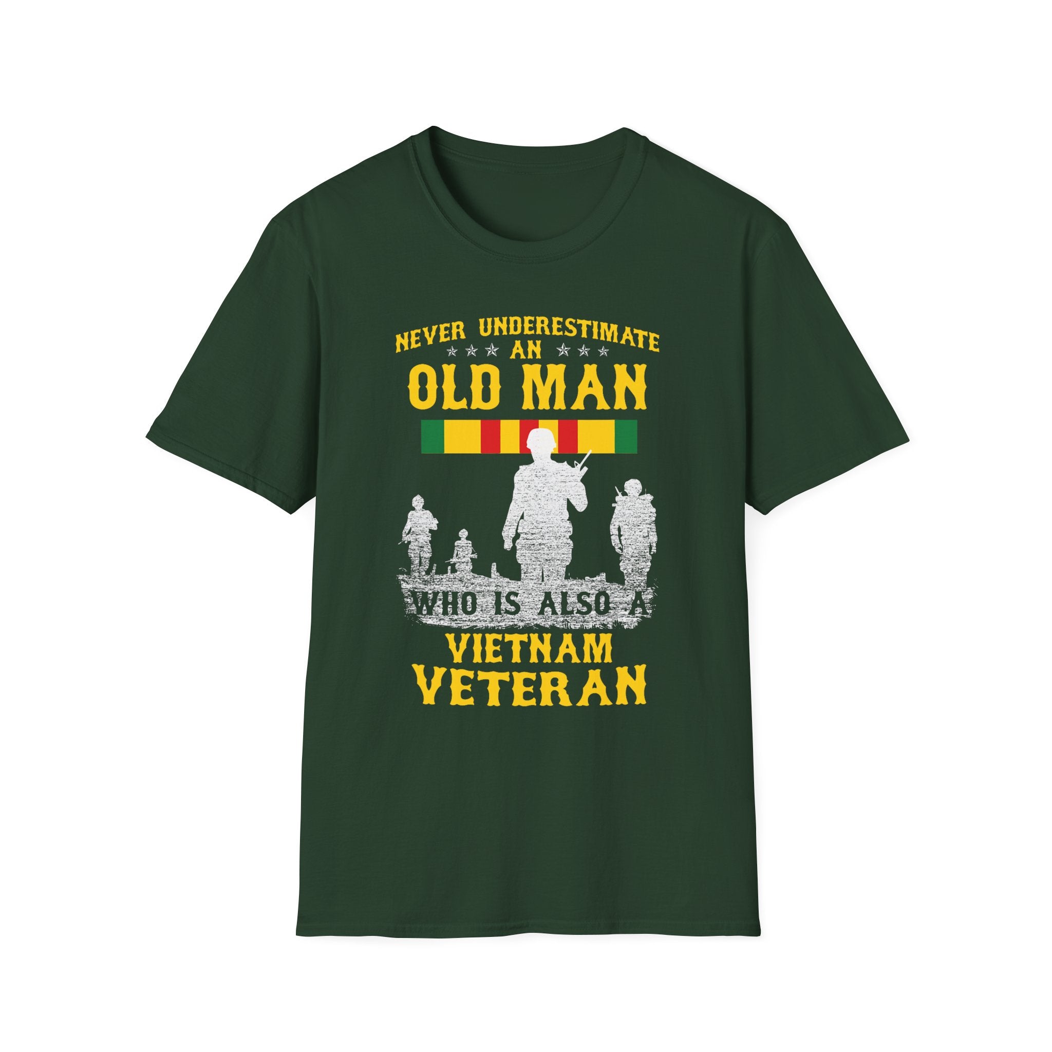 Never Underestimate an Old Man Who Is Also Vietnam Veteran T-Shirt | Military Tribute