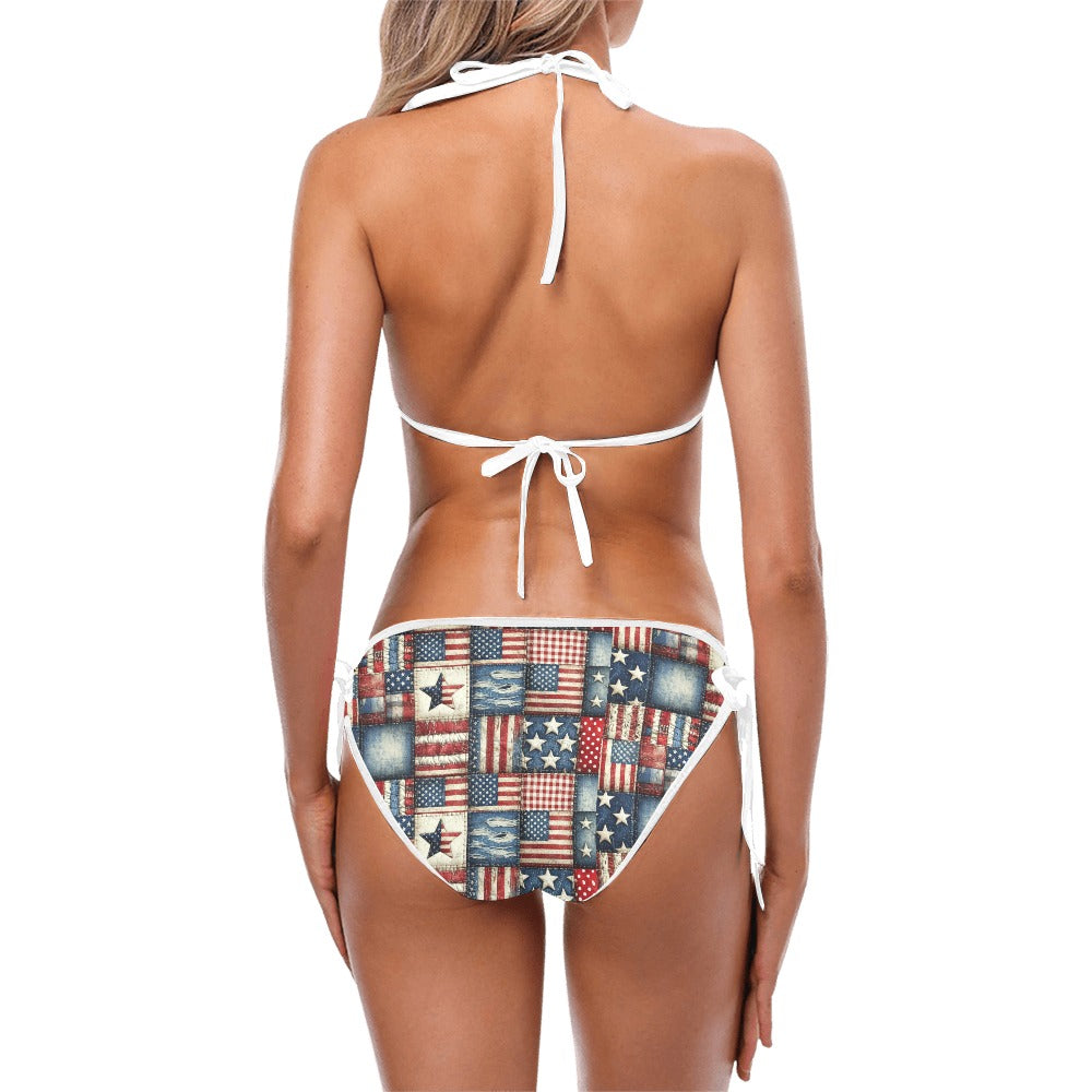 America Custom Bikini Swimsuit Free Shipping