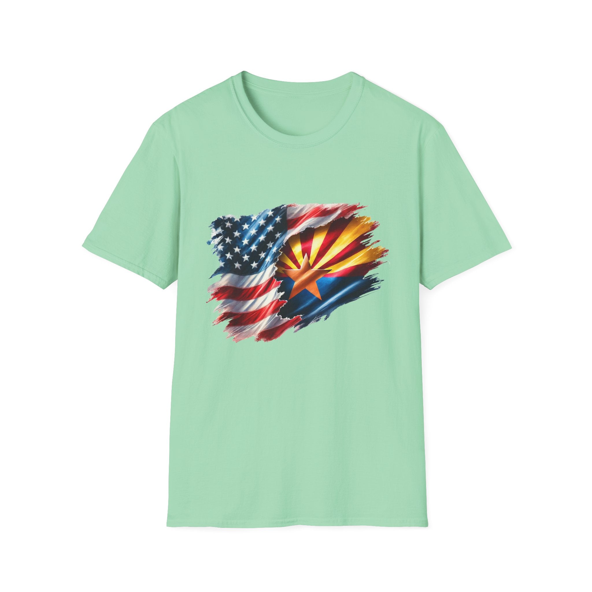 Arizona Flag with American Flag T-Shirt | Patriotic State Pride Tee