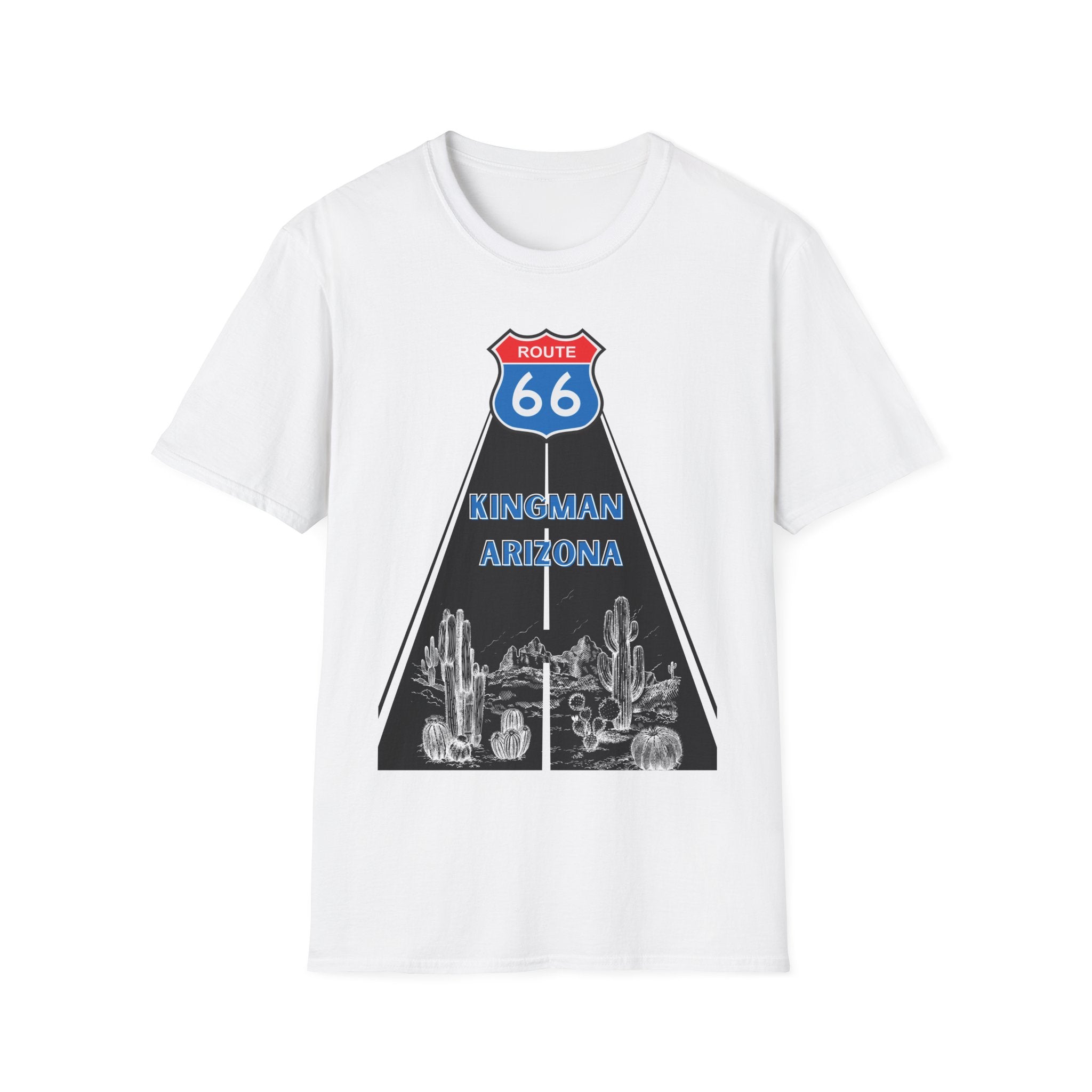 Route 66 Kingman Arizona Men's Woman's Softstyle T-Shirt