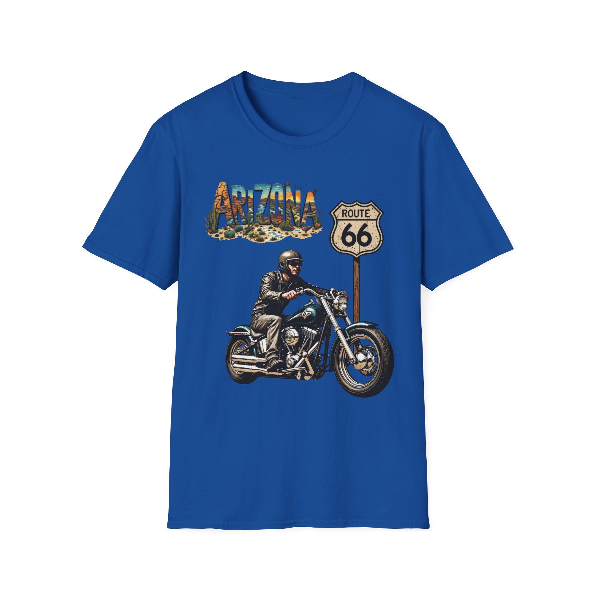 Arizona Route 66 Motorcycle T-Shirt | Biker Road Trip Tee