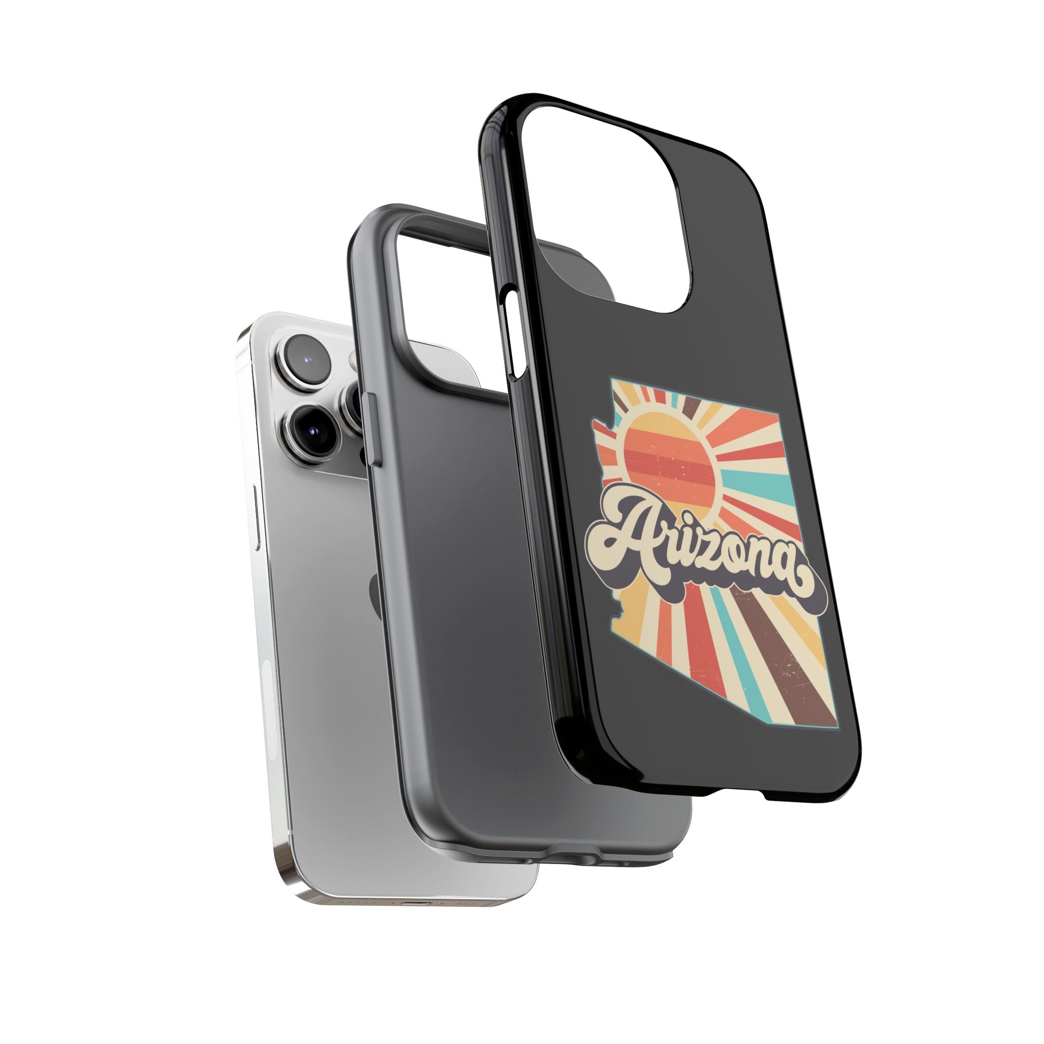 Arizona State Outline Retro Sunset Phone Case | AZ Tough Case